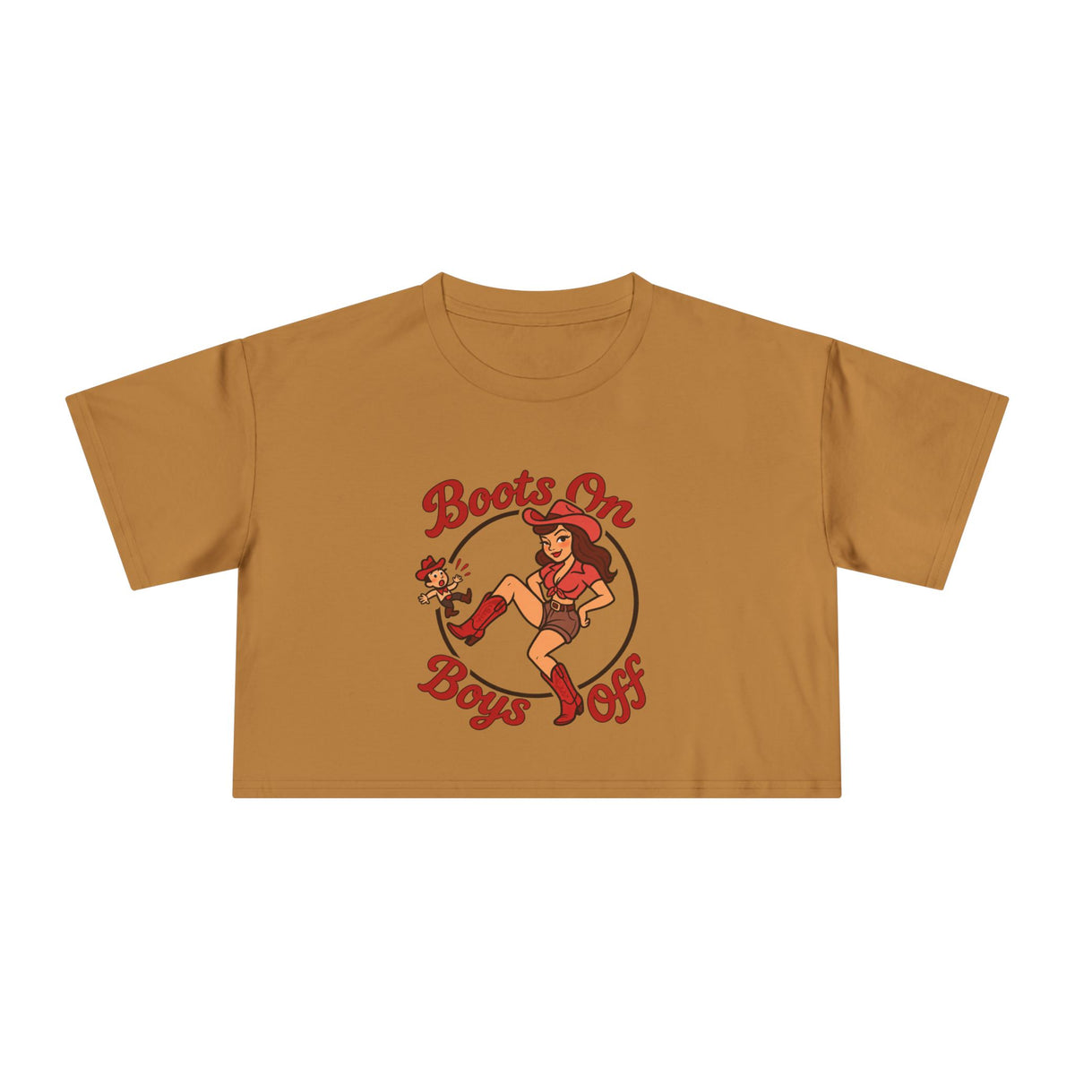 Boots On Boys Off Crop Tee.