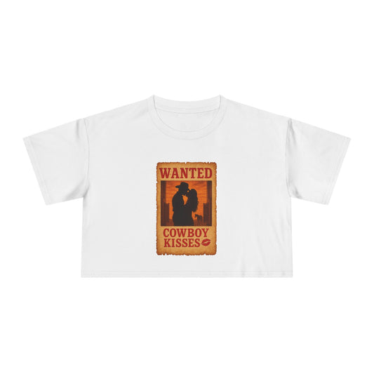 Wanted Cowboy Kisses Crop Tee.