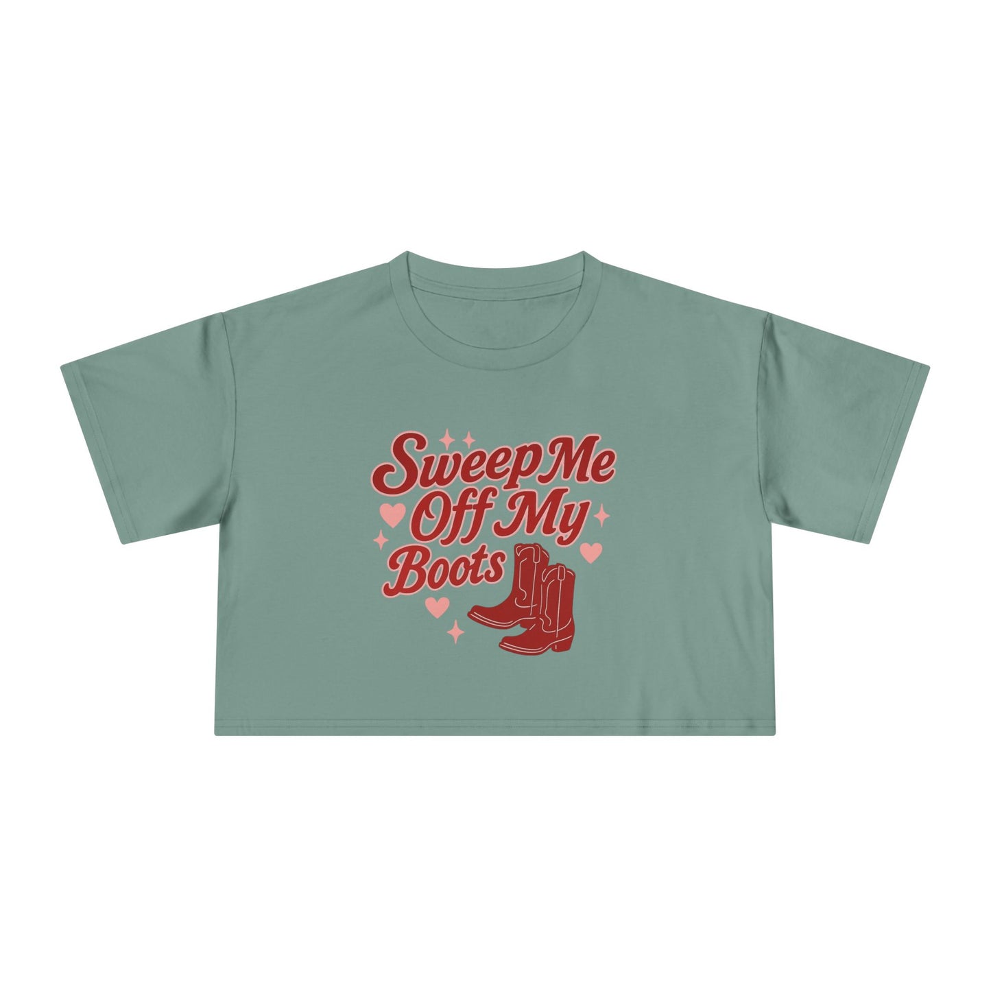 Sweep Me Off My Boots Crop Tee.