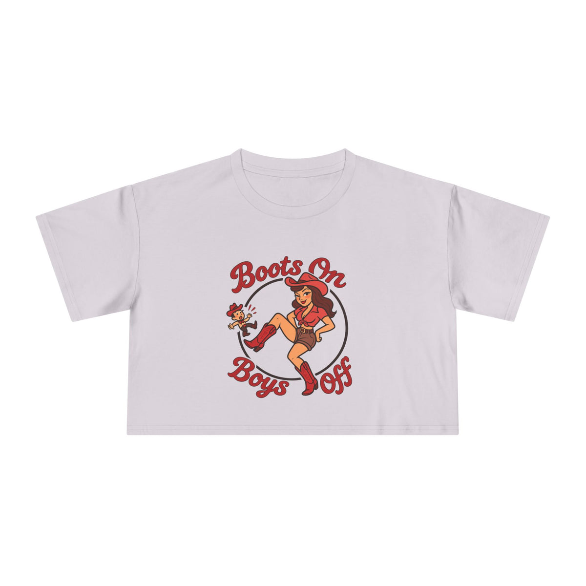 Boots On Boys Off Crop Tee.