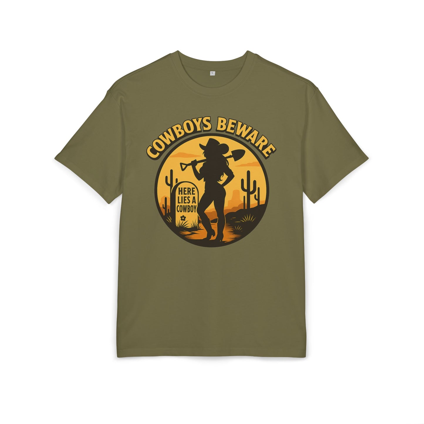 Cowboys Beware (Gravesite) Oversize Tee.