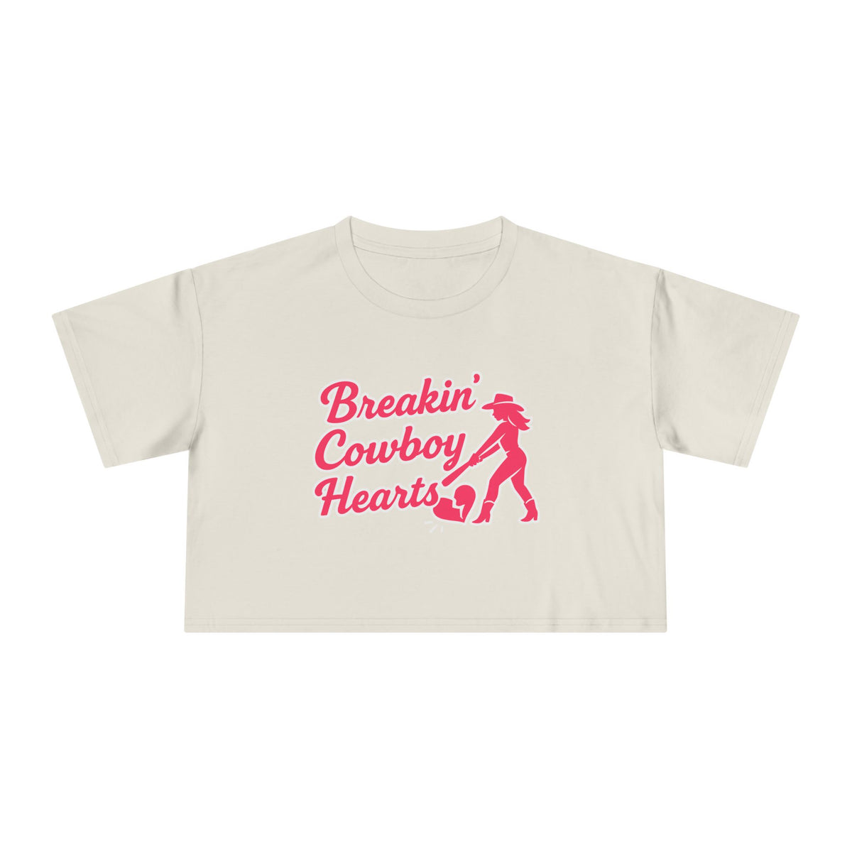 Breakin' Cowboy Hearts Crop Tee.