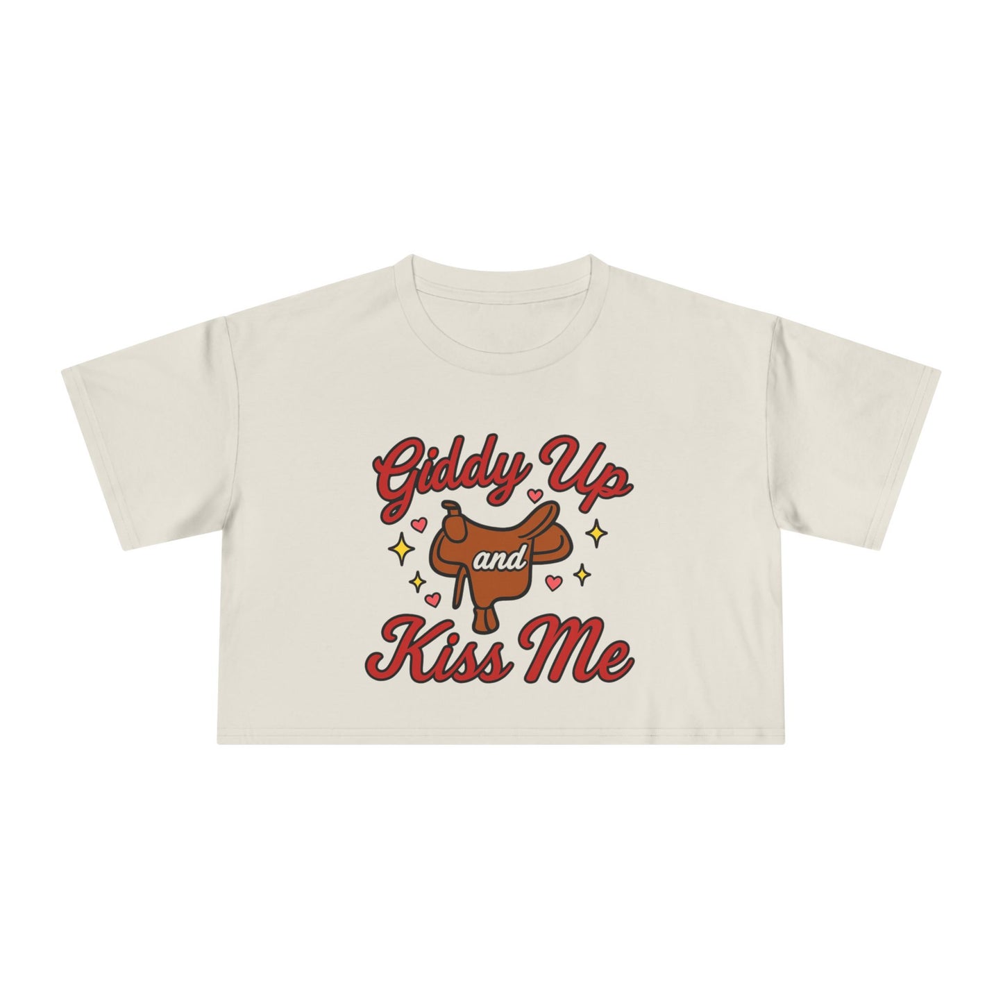 Giddy Up and Kiss Me Crop Tee