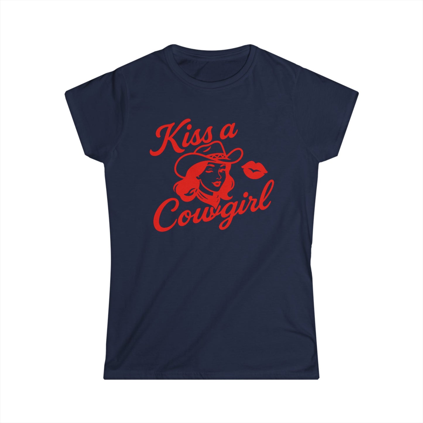 Kiss a Cowgirl Softstyle Tee.