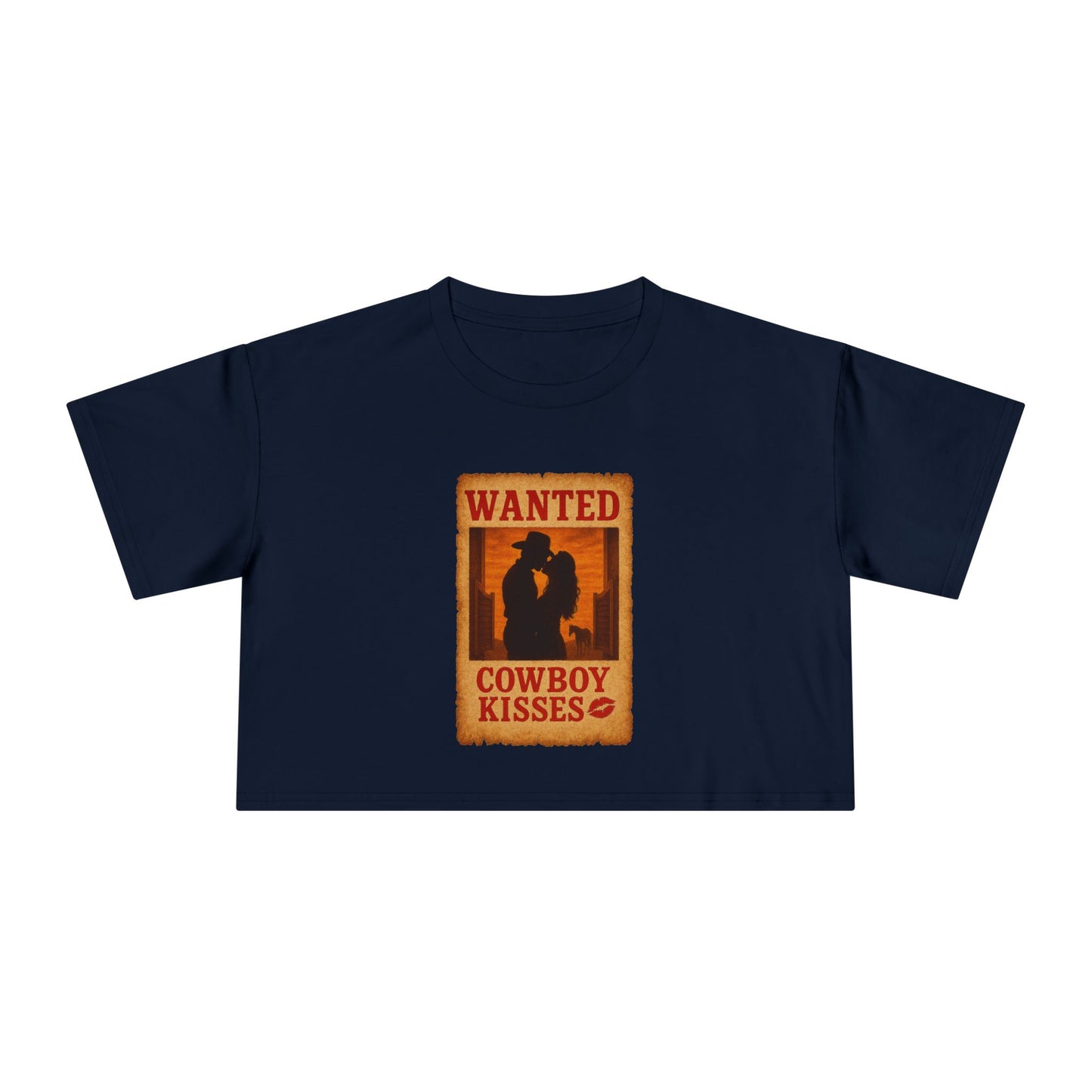 Wanted Cowboy Kisses Crop Tee.