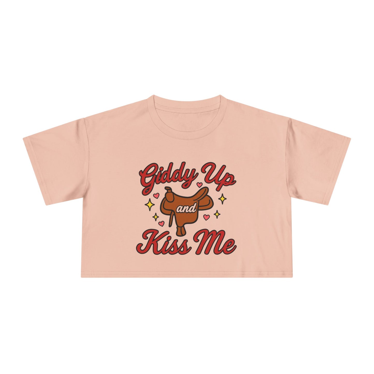 Giddy Up and Kiss Me Crop Tee