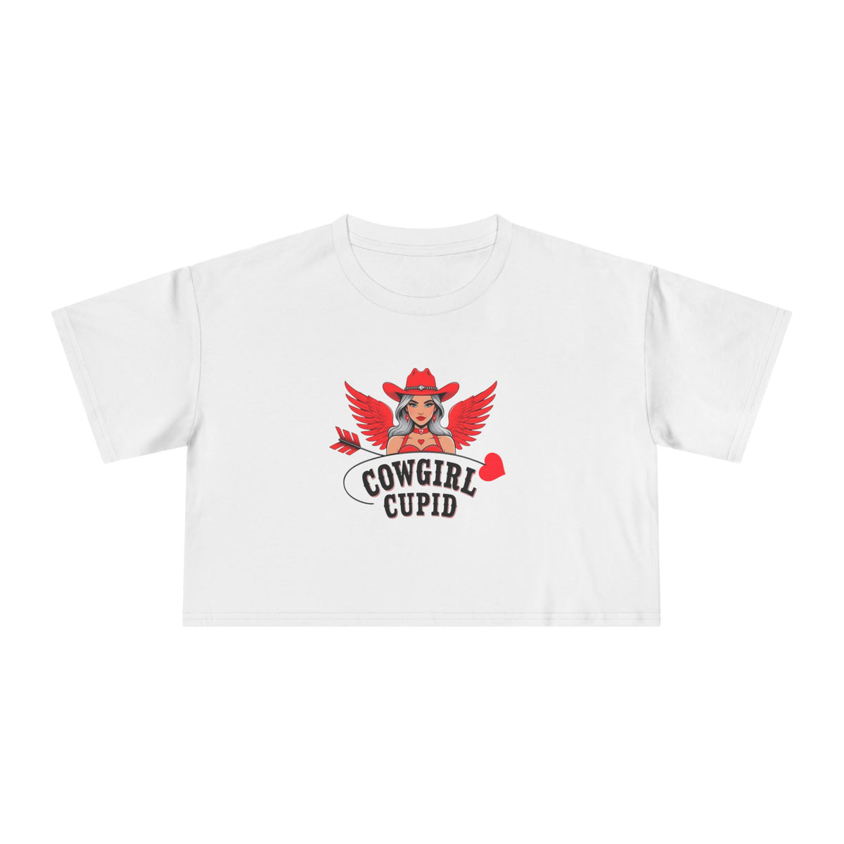 Cowgirl Cupid Crop Tee.