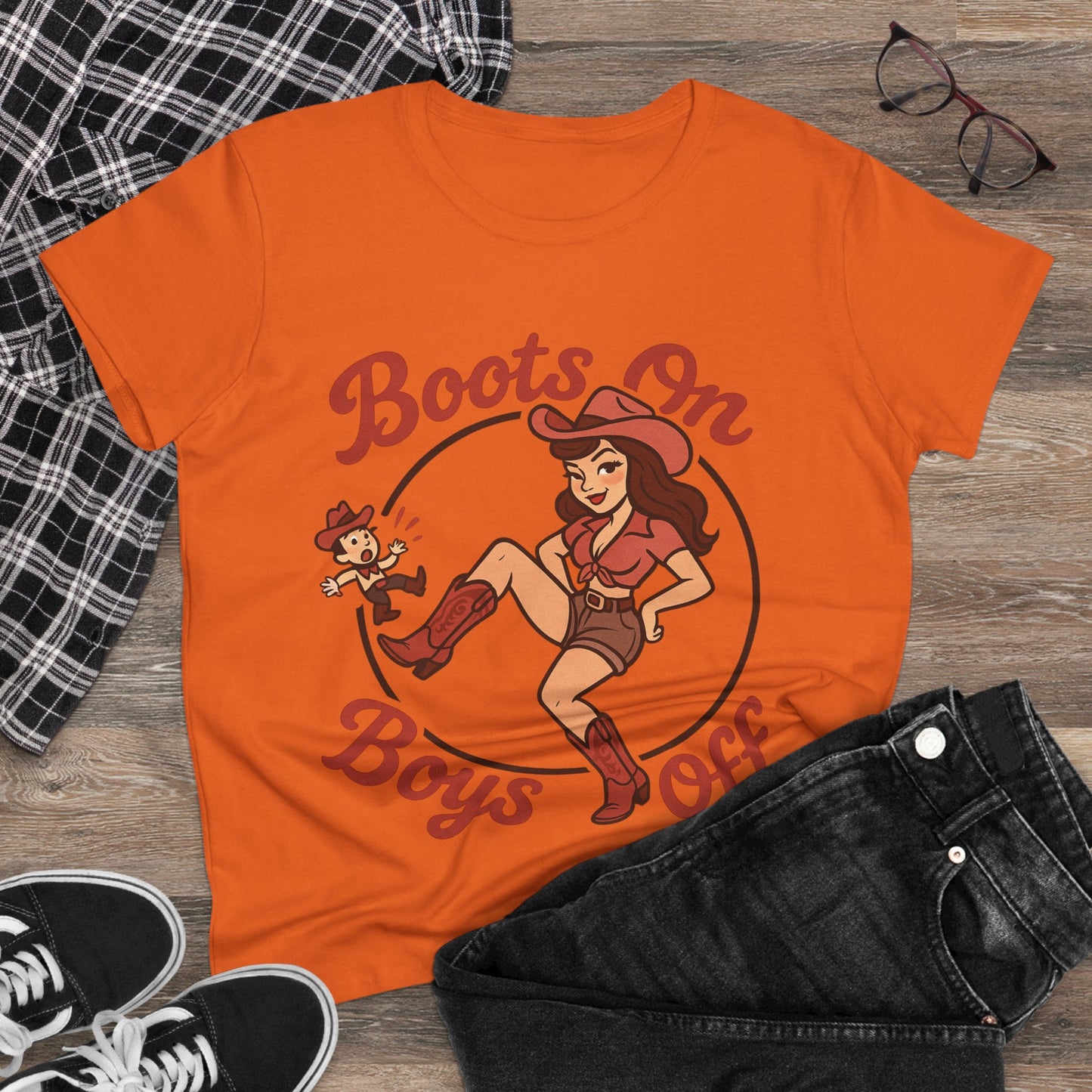 “Boots On Boys Off” Tee.