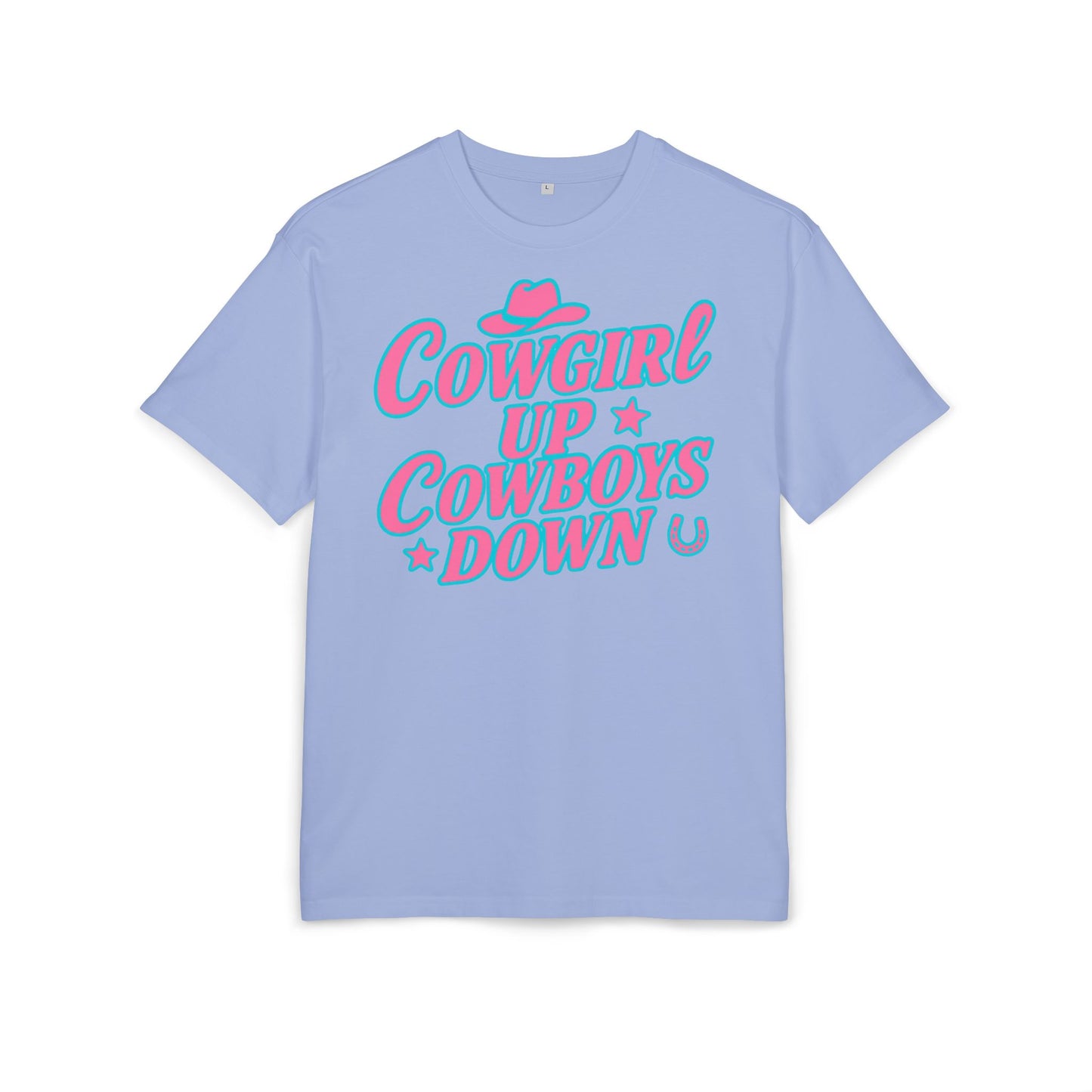 Cowgirl Up Cowboys Down Oversize Tee.