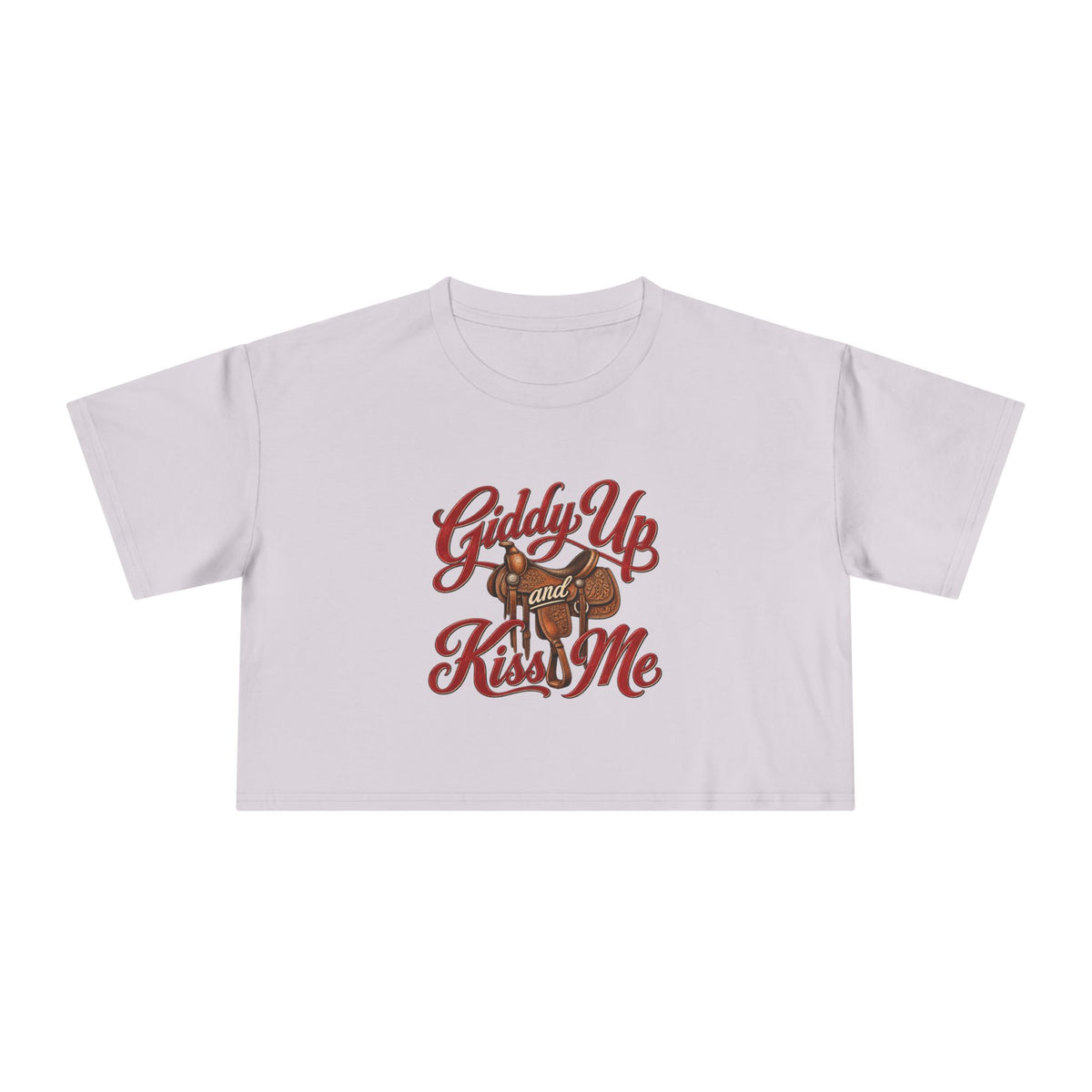 Giddy Up and Kiss Me Crop Tee.