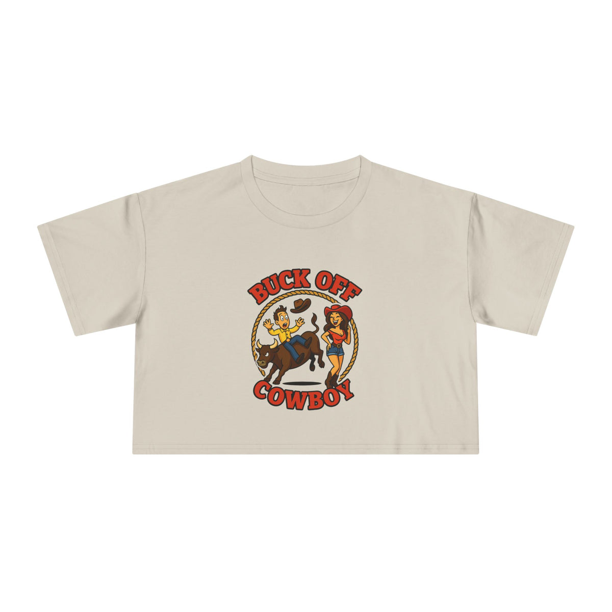 Buck Off Cowboy Crop Tee.