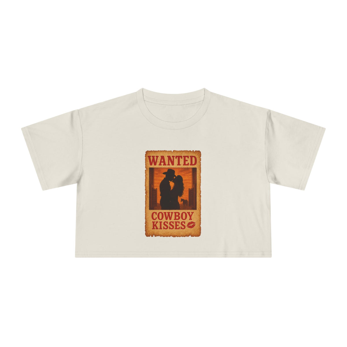 Wanted Cowboy Kisses Crop Tee.