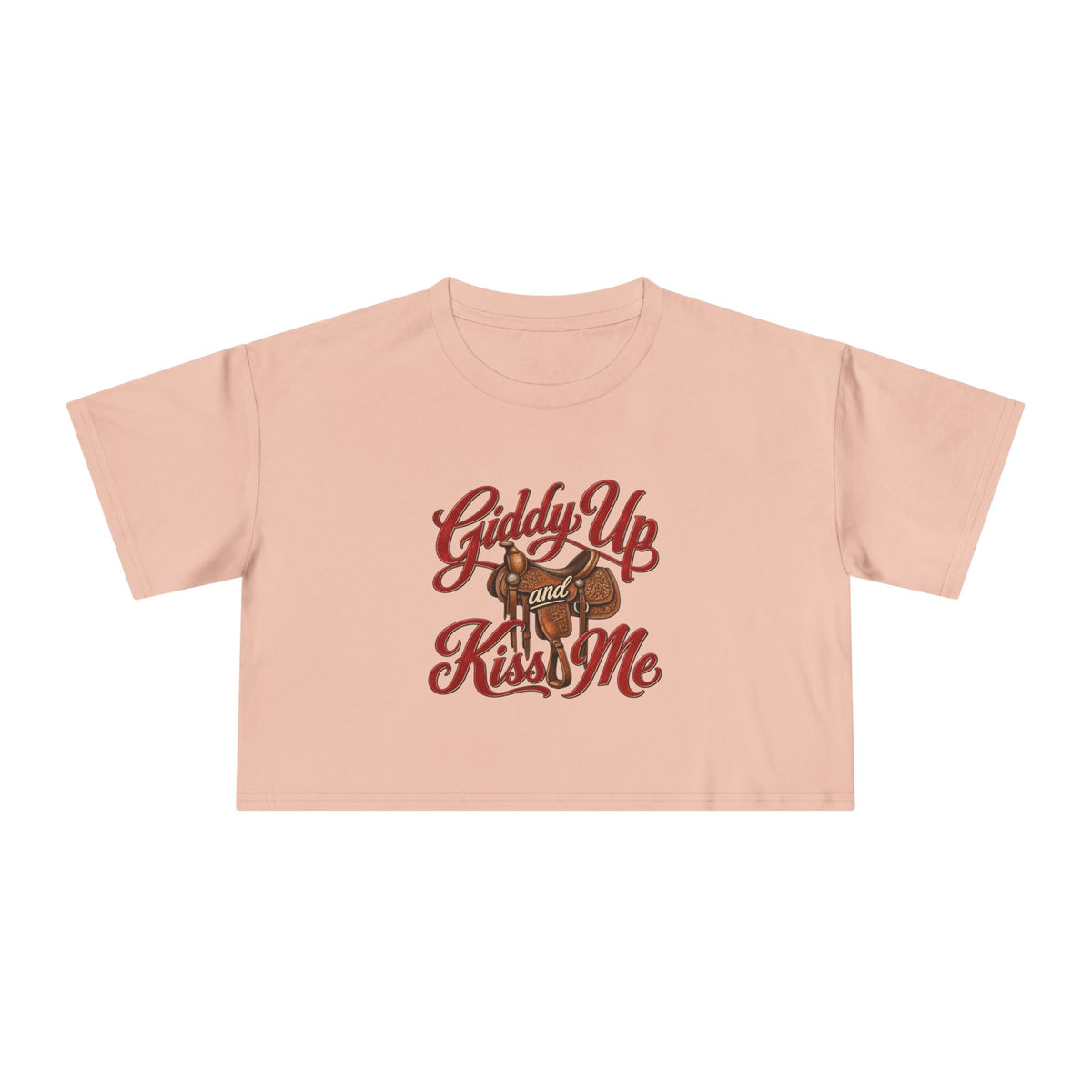Giddy Up and Kiss Me Crop Tee.