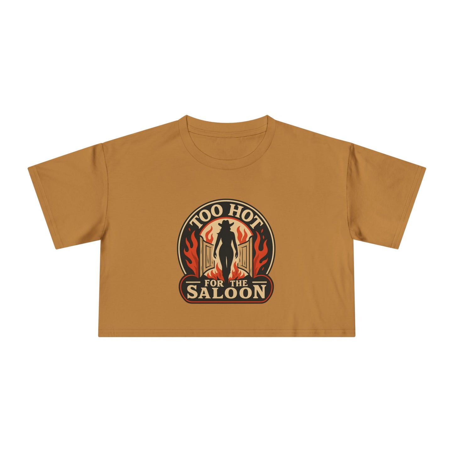 Too Hot for the Saloon Crop Tee.