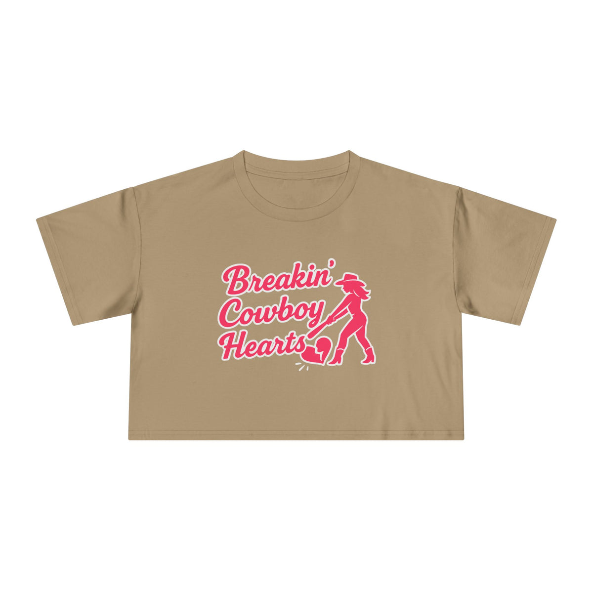 Breakin' Cowboy Hearts Crop Tee.