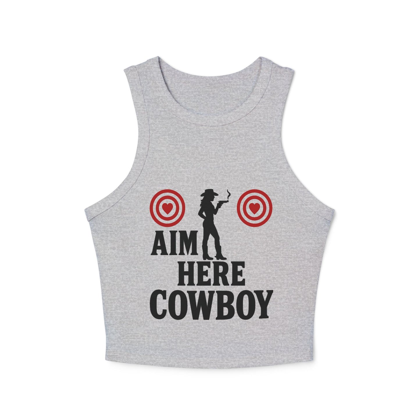 “Aim Here Cowboy” 🎯🎯 Racer Tank Top.