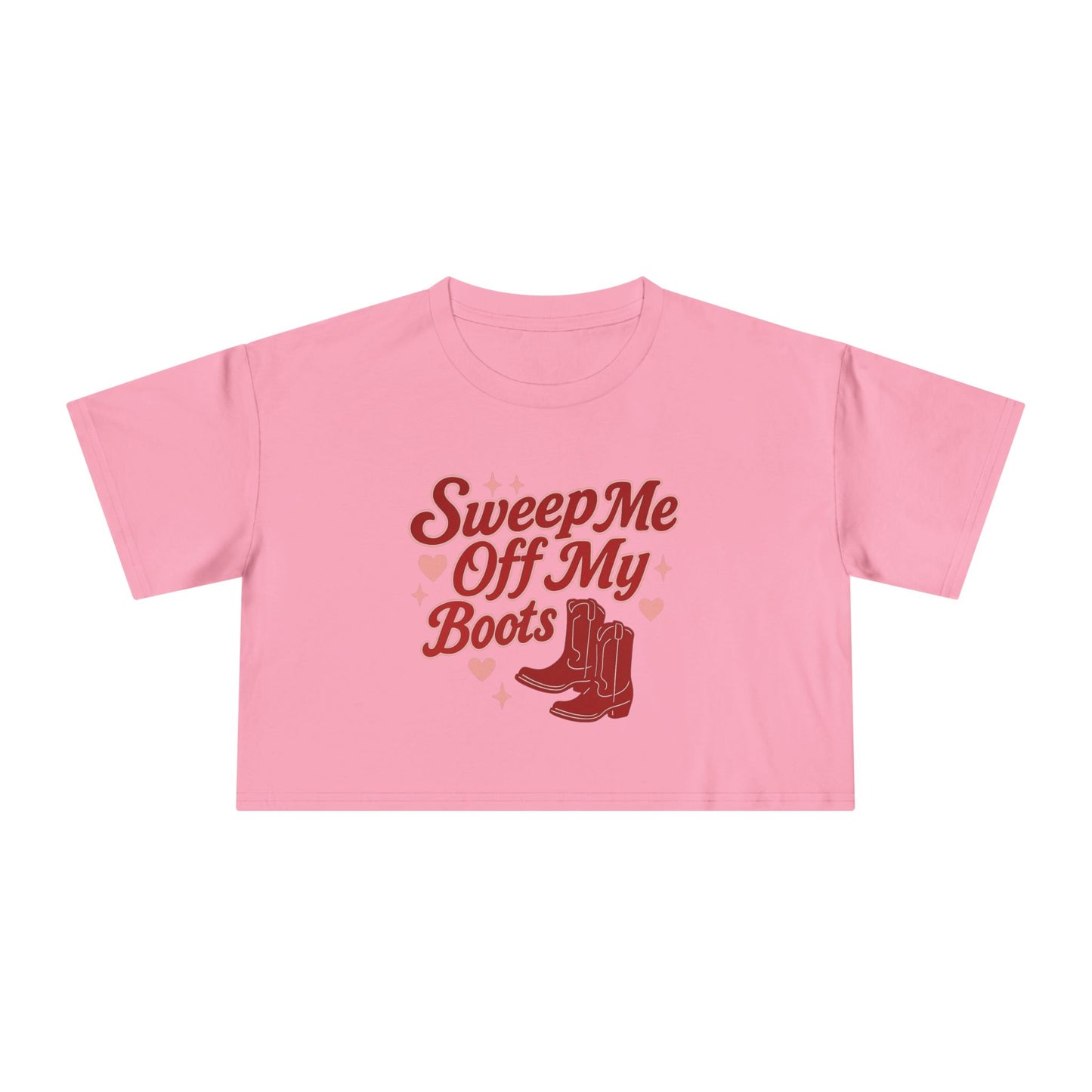 Sweep Me Off My Boots Crop Tee.