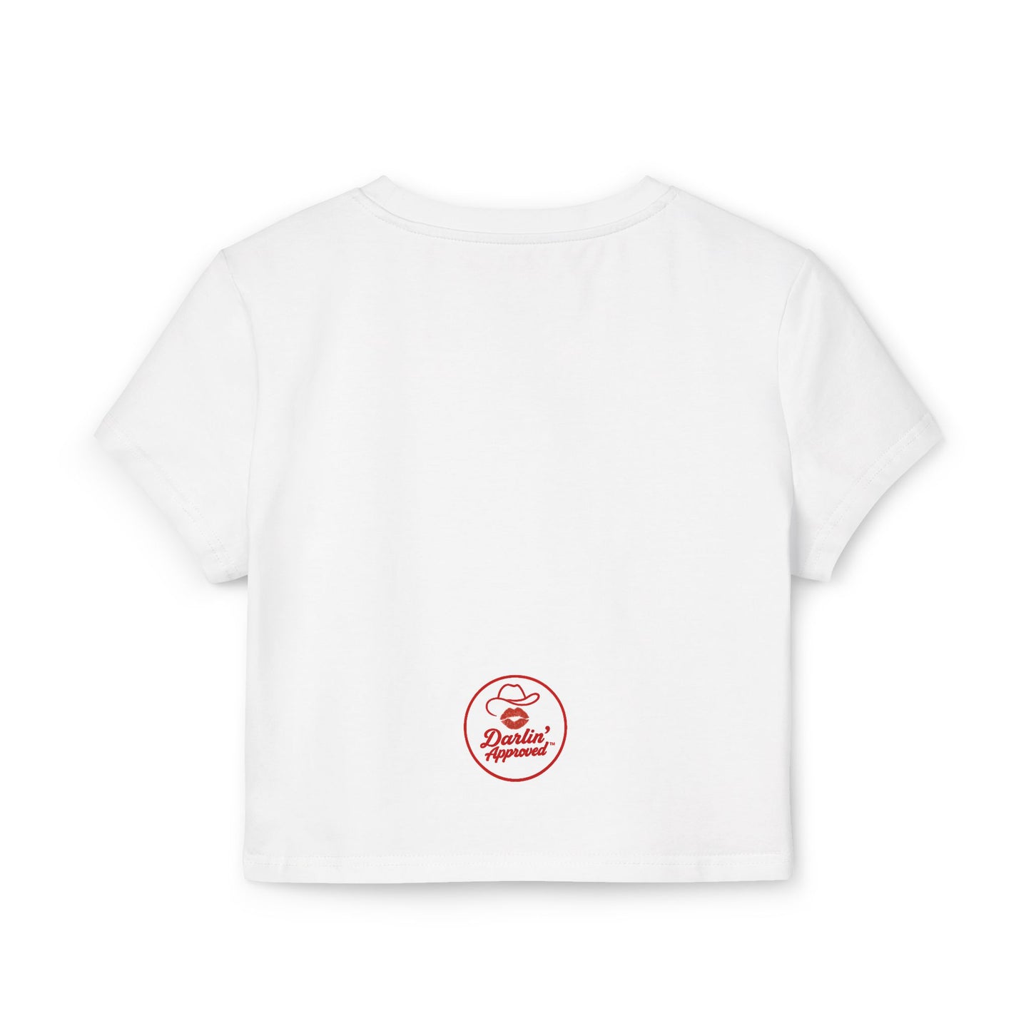 ”Aim Here Cowboy” Women’s Baby Tee.