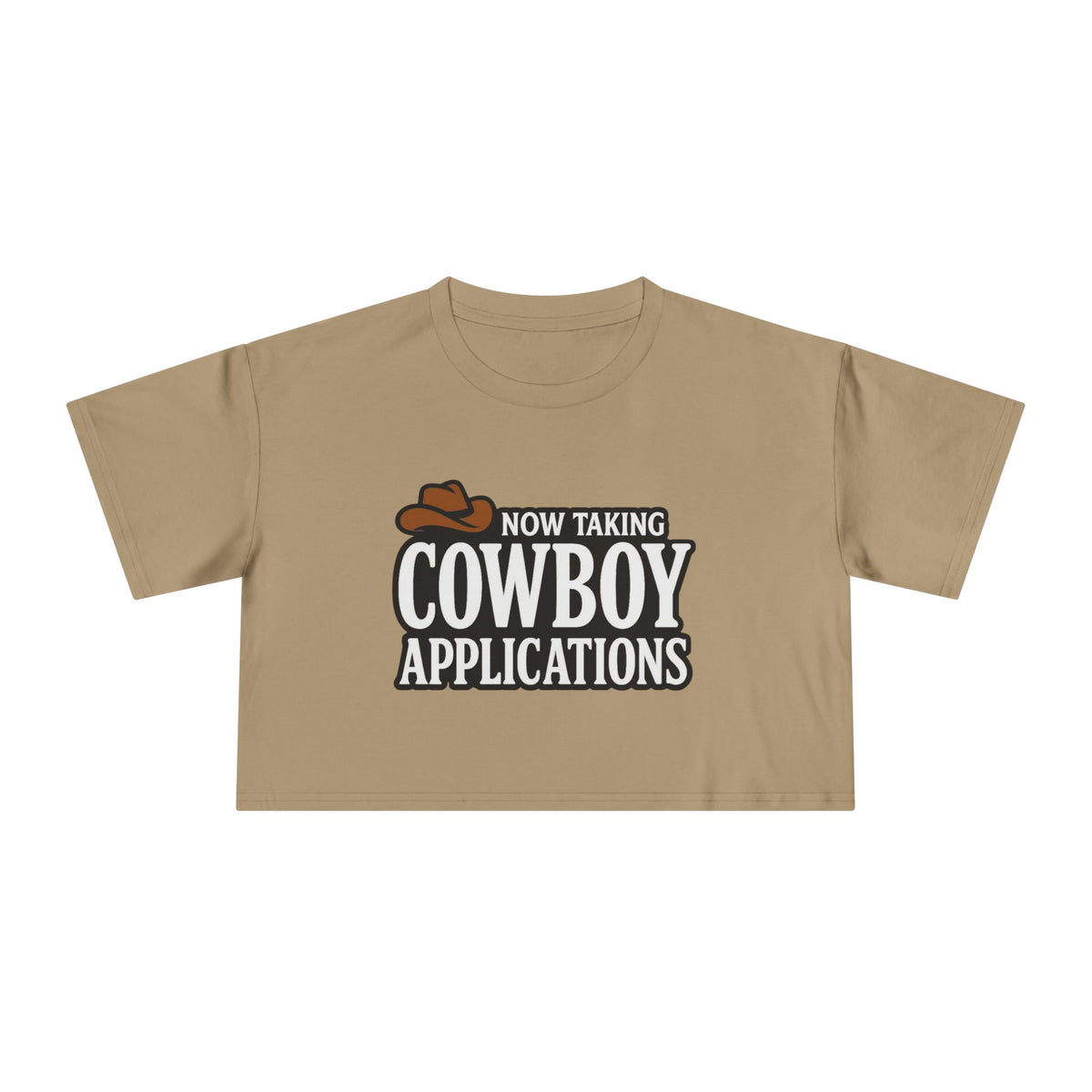 Now Taking Cowboy Applications Crop Tee.