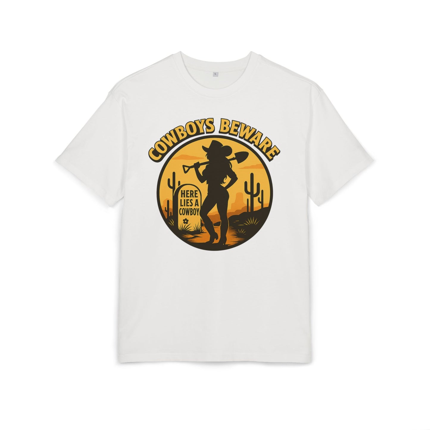 Cowboys Beware (Gravesite) Oversize Tee.