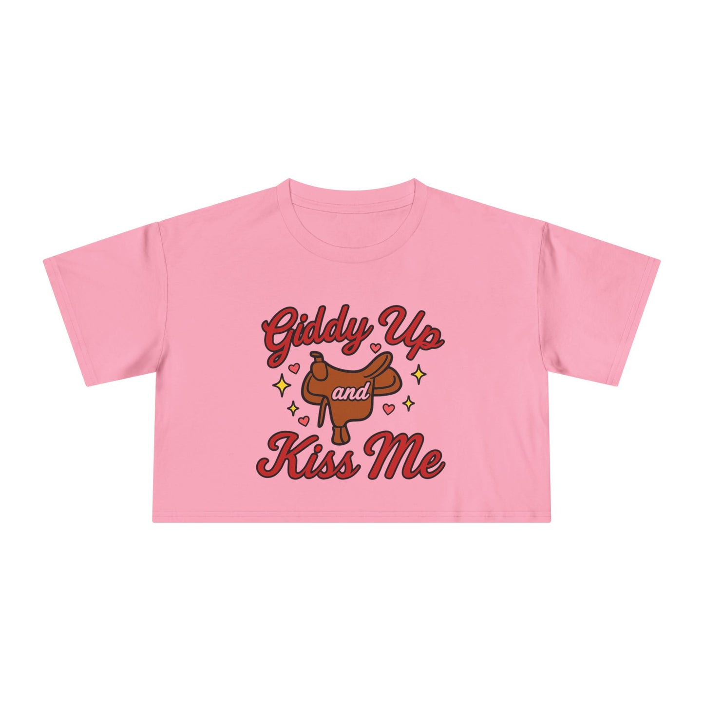 Giddy Up and Kiss Me Crop Tee