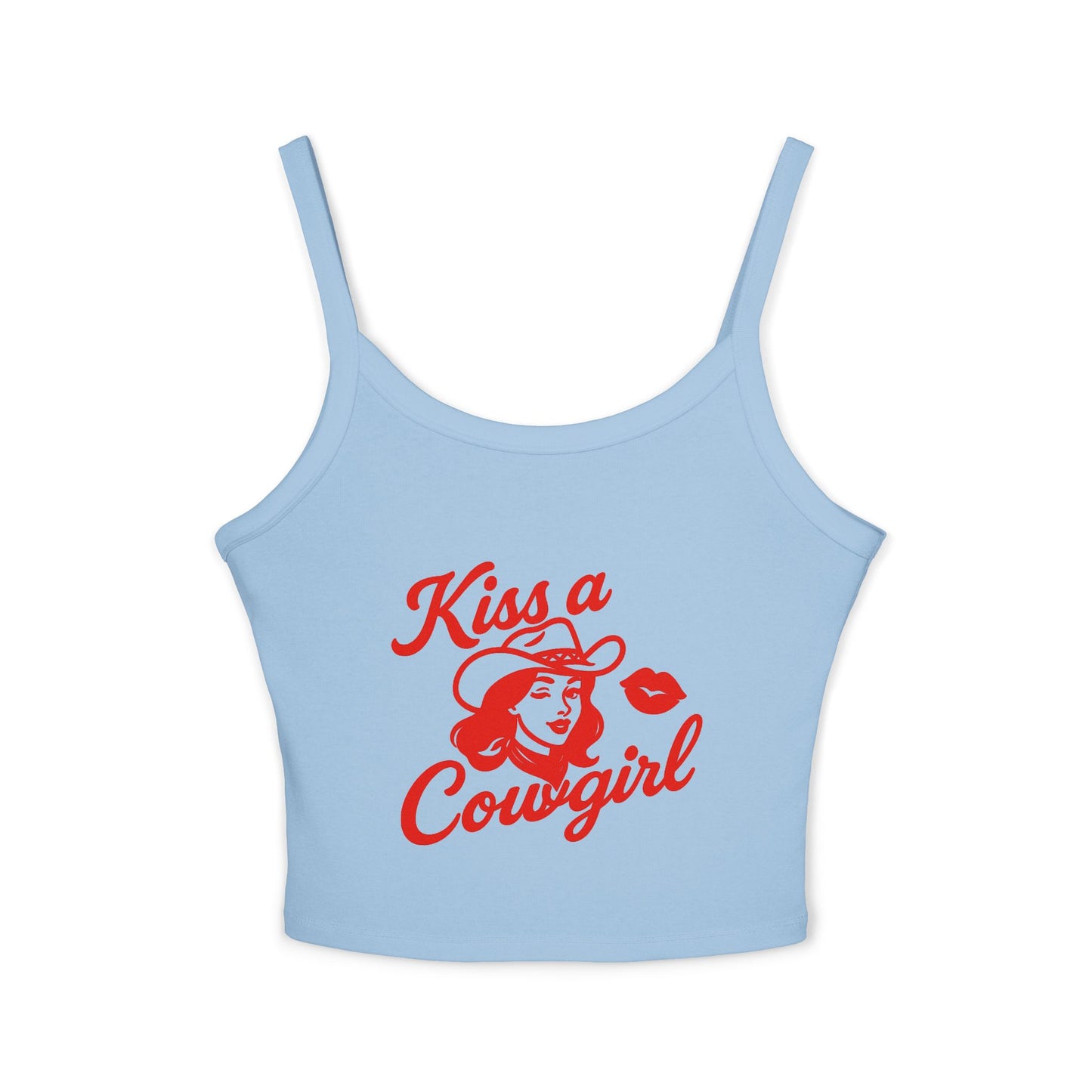 Kiss a Cowgirl Spaghetti Strap Tank.