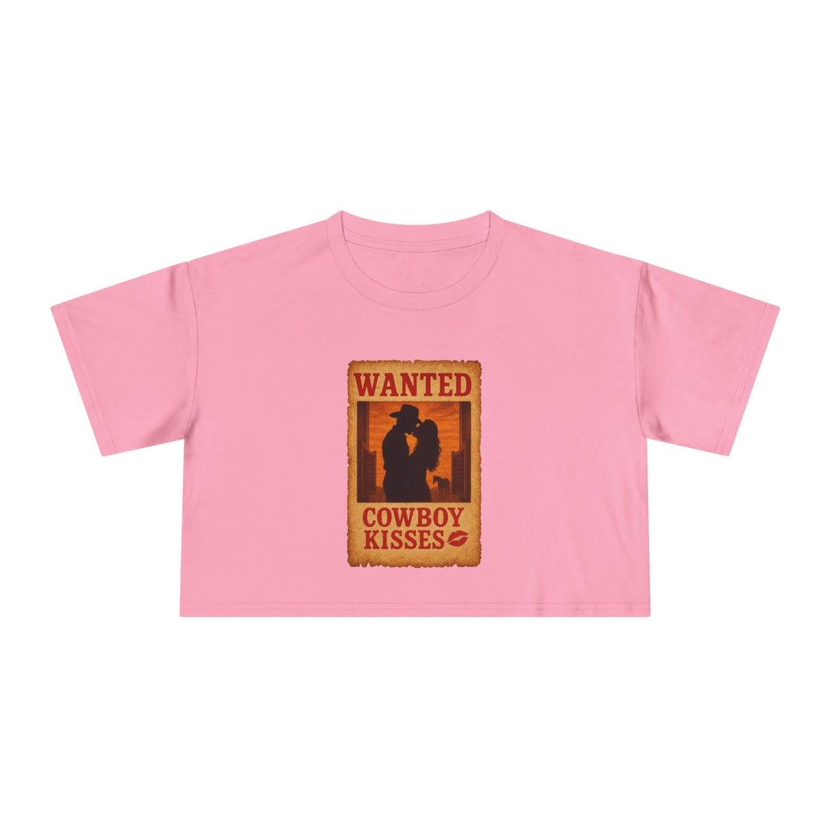 Wanted Cowboy Kisses Crop Tee.