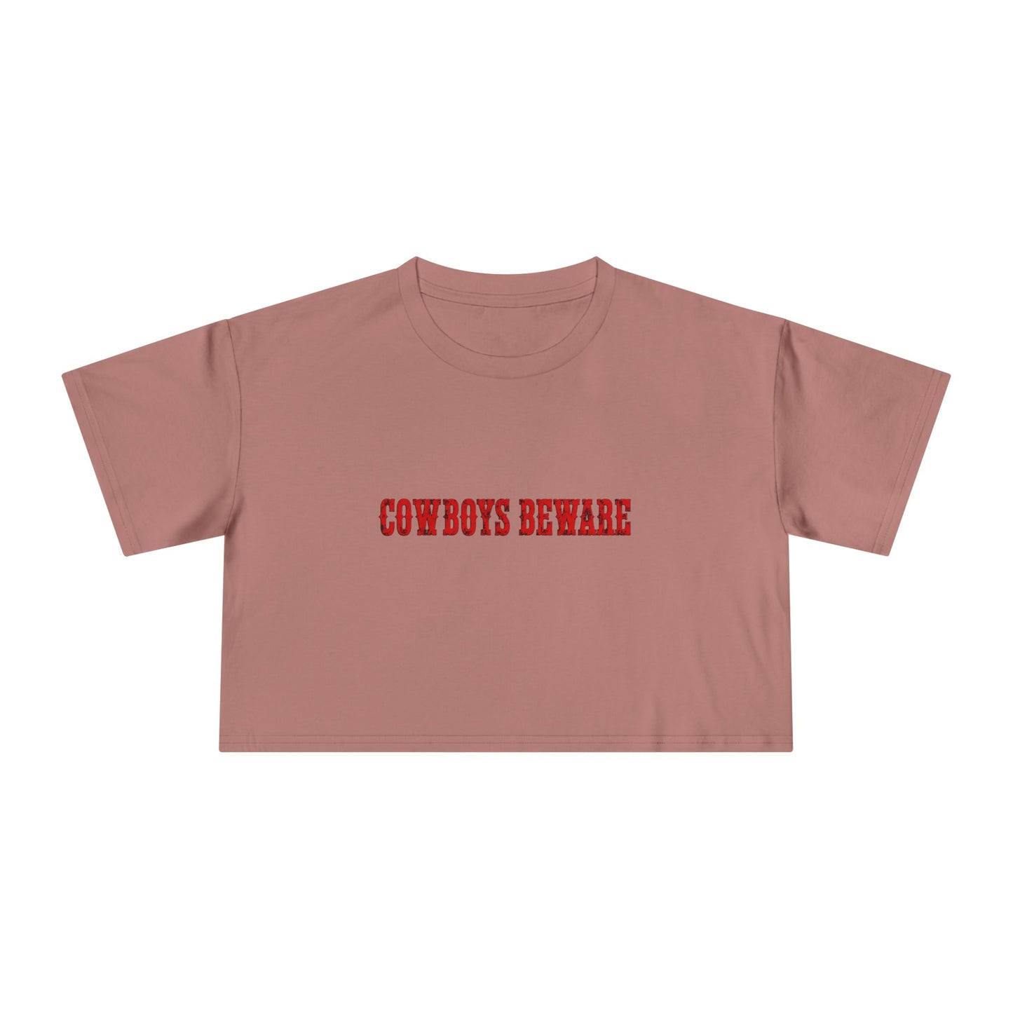 Cowboys Beware Crop Tee