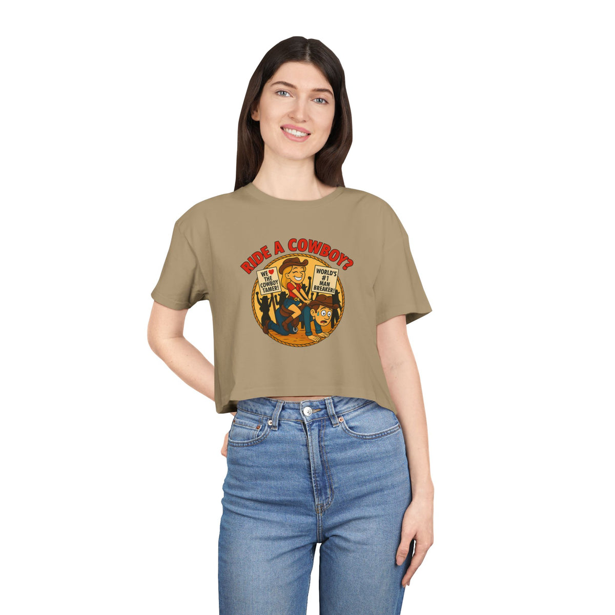 Ride a Cowboy? Crop Tee.
