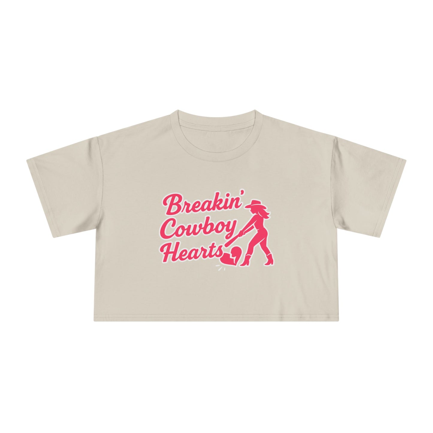 Breakin' Cowboy Hearts Crop Tee.