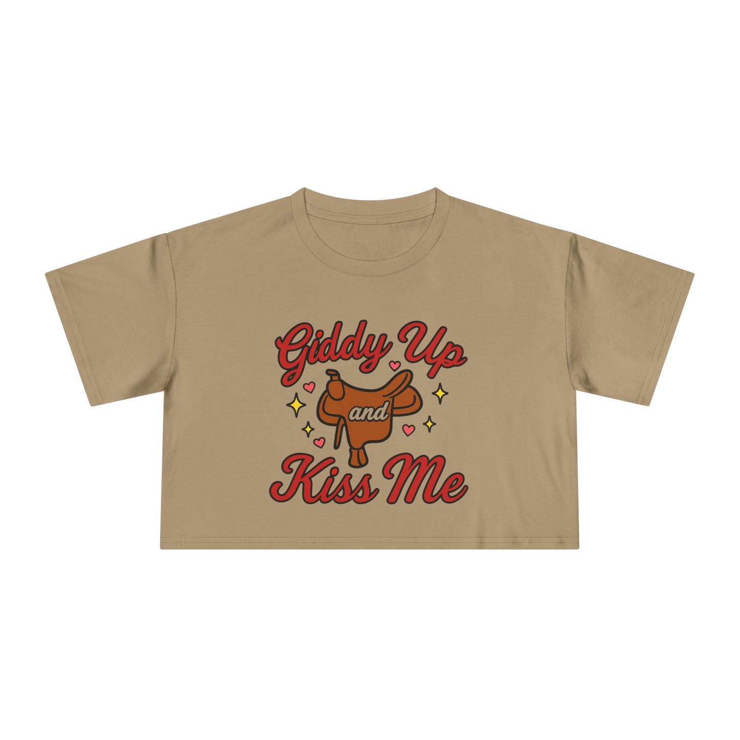Giddy Up and Kiss Me Crop Tee