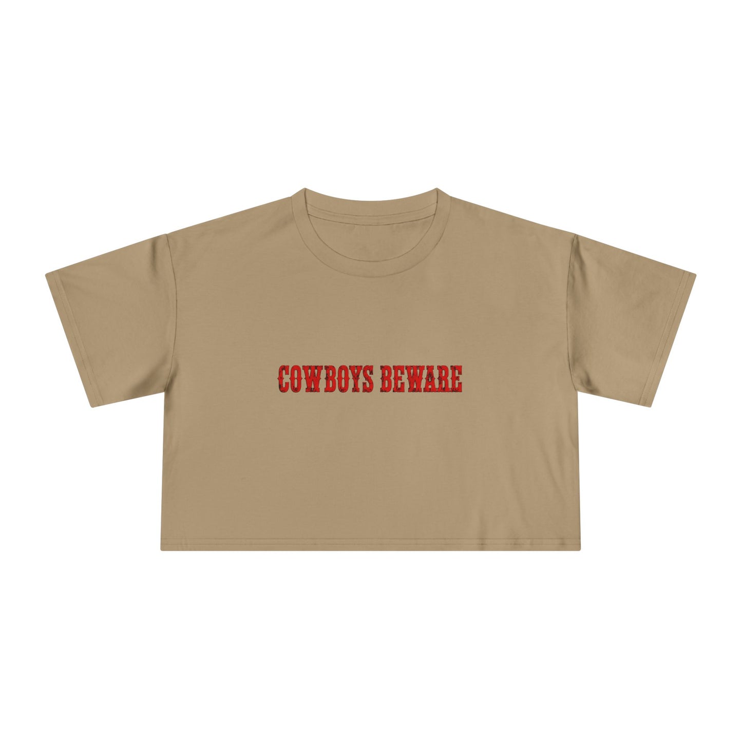 Cowboys Beware Crop Tee
