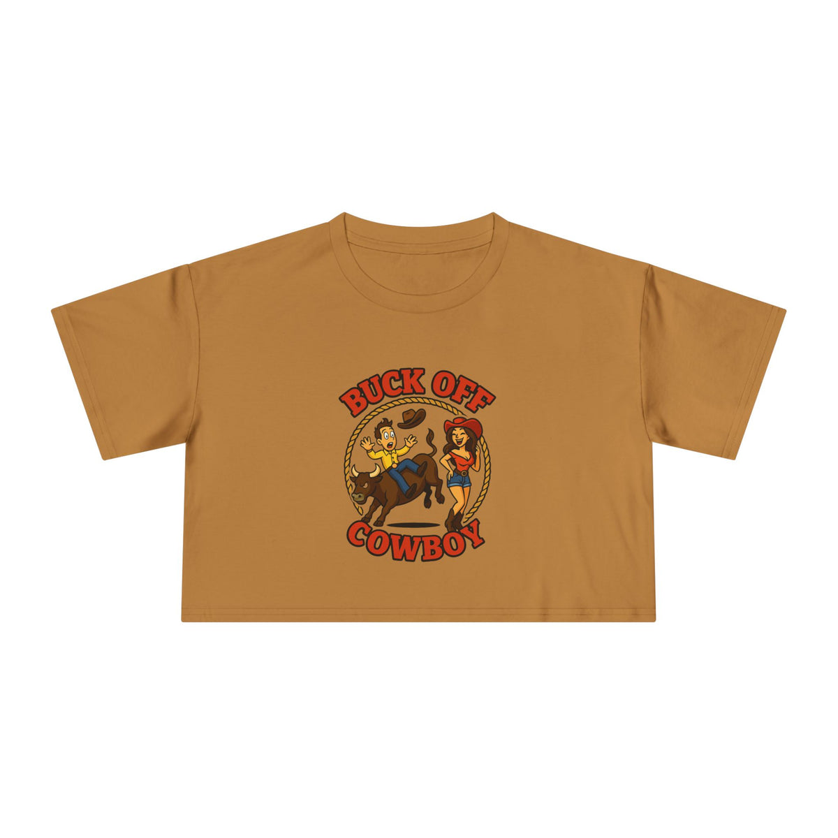 Buck Off Cowboy Crop Tee.