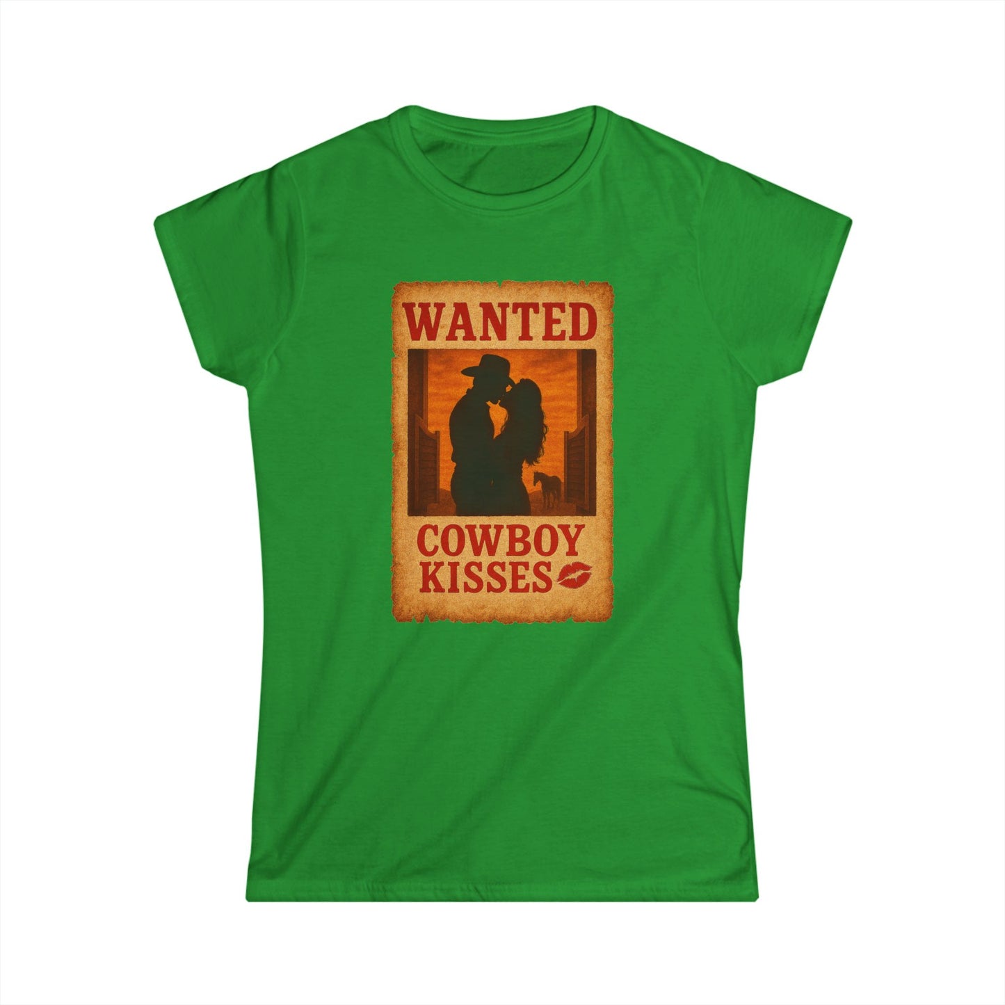 WANTED Cowboy Kisses Softstyle Tee.