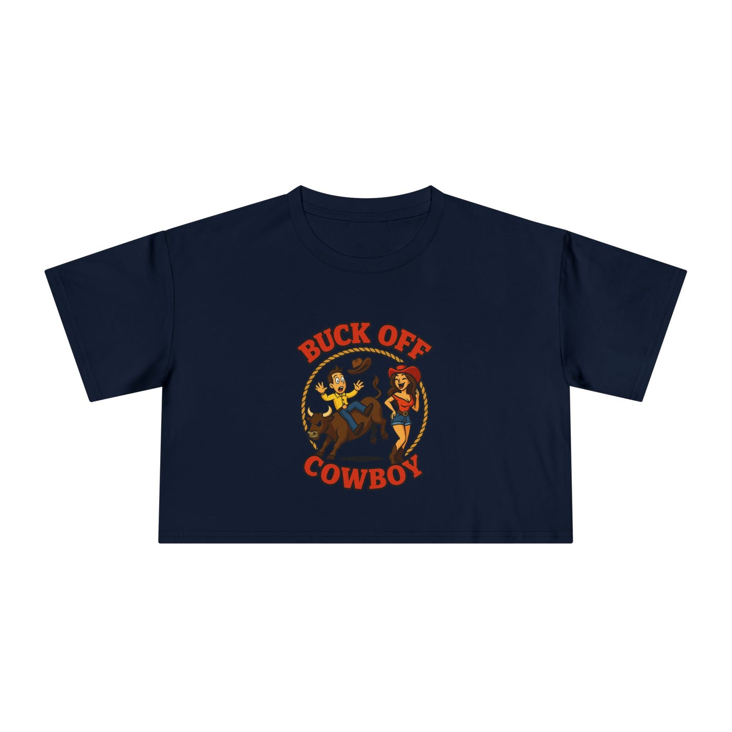 Buck Off Cowboy Crop Tee
