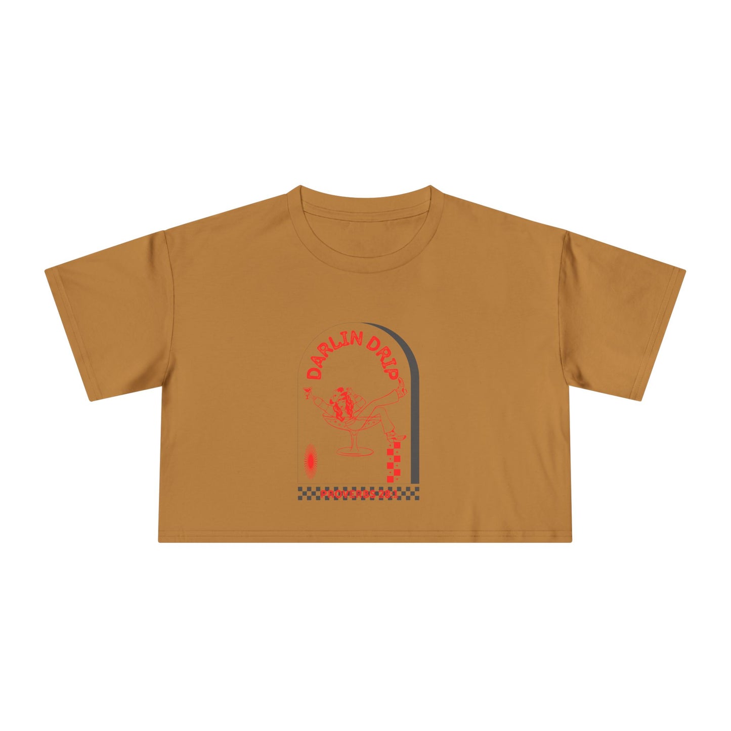 Darlin’ Drip Glass Crop Tee.