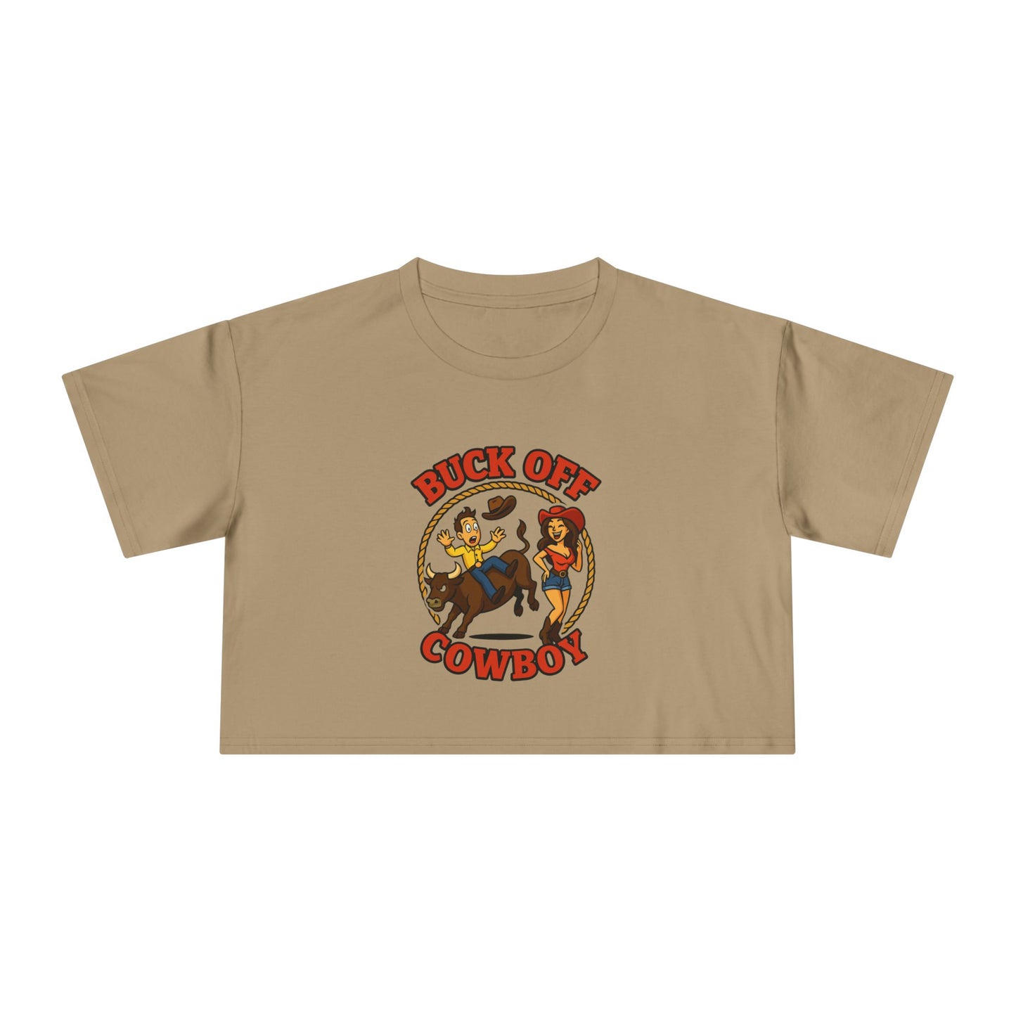 Buck Off Cowboy Crop Tee