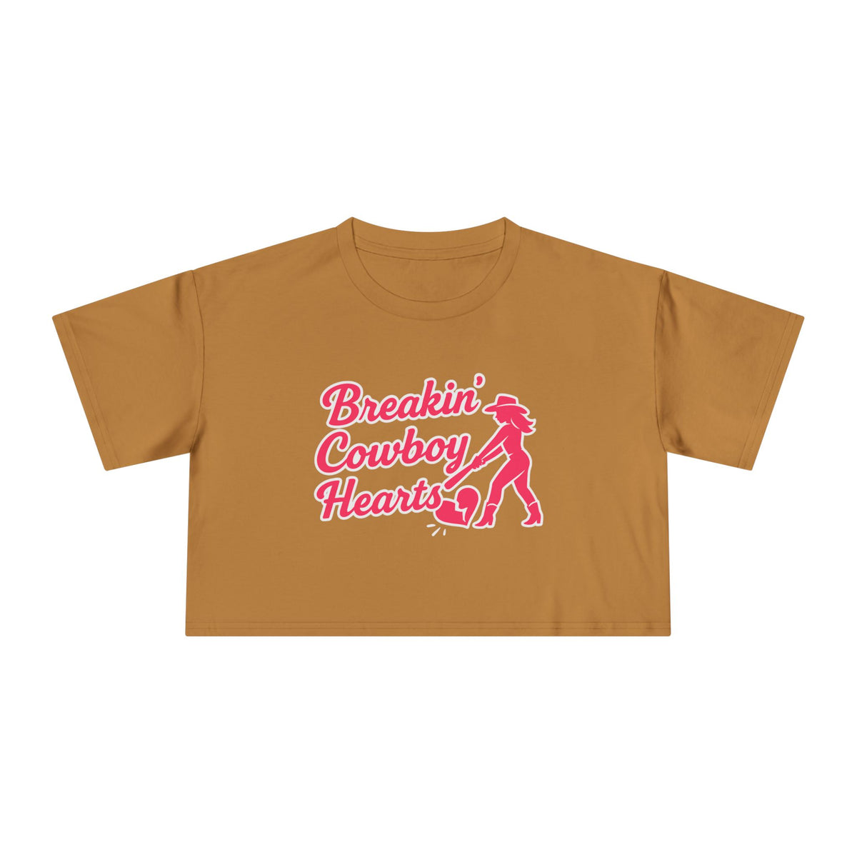 Breakin' Cowboy Hearts Crop Tee.