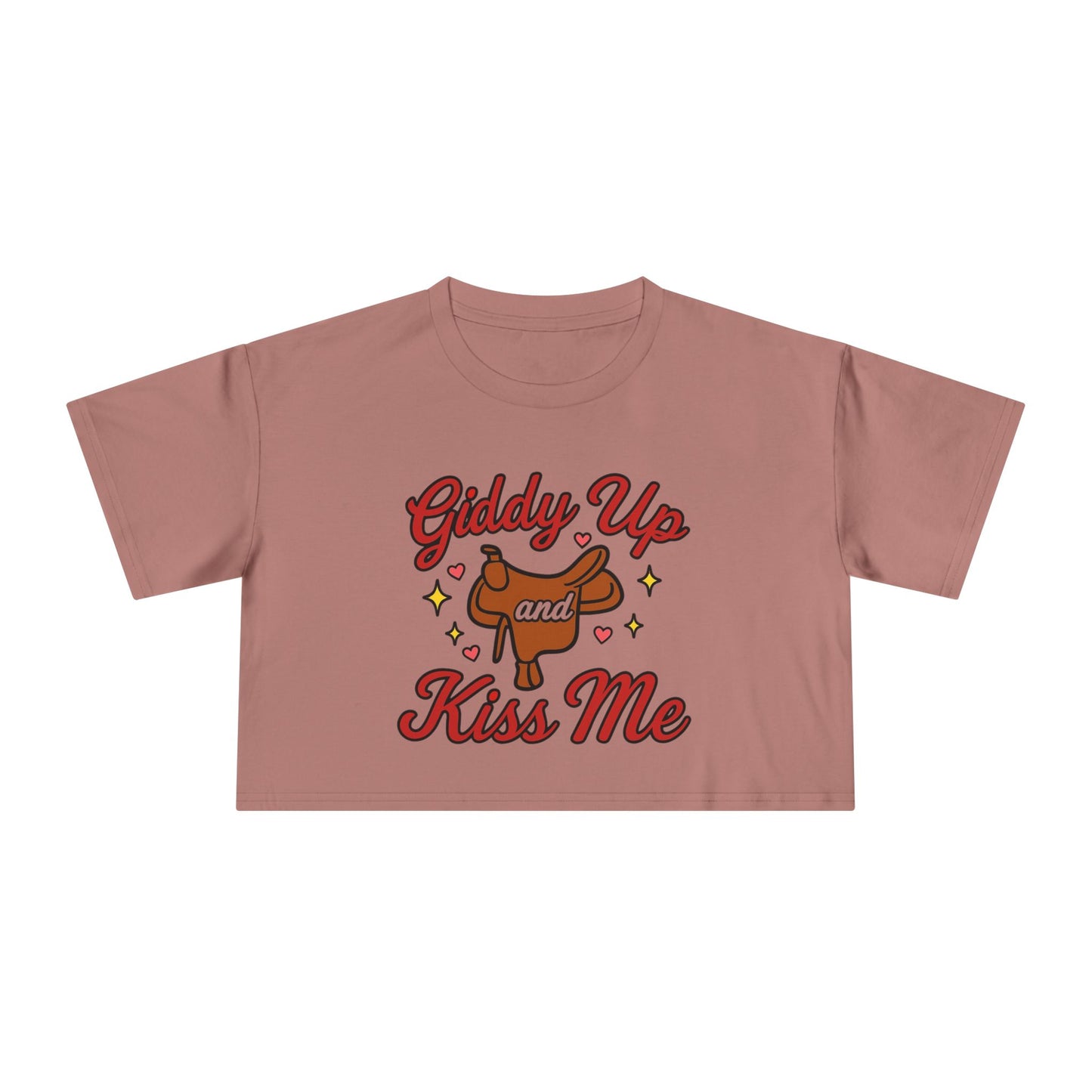 Giddy Up and Kiss Me Crop Tee
