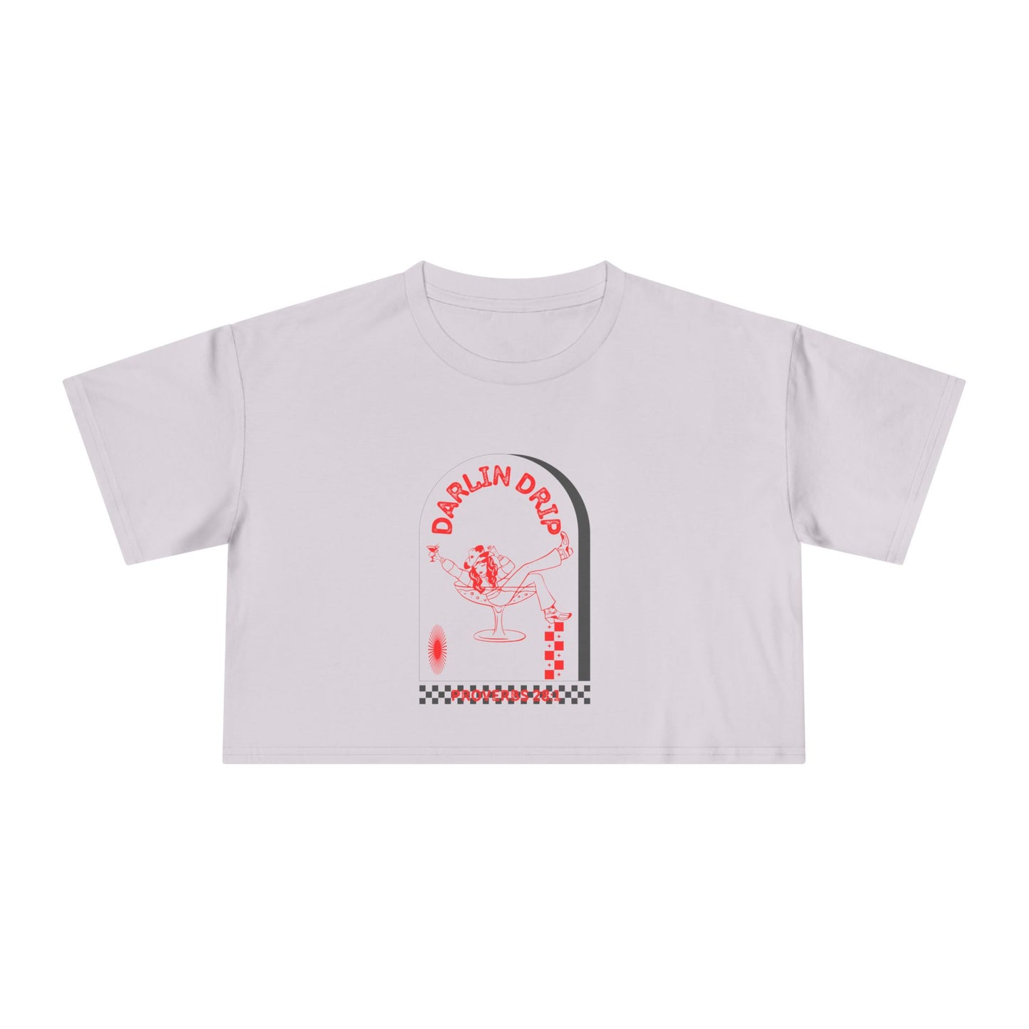 Darlin’ Drip Glass Crop Tee.