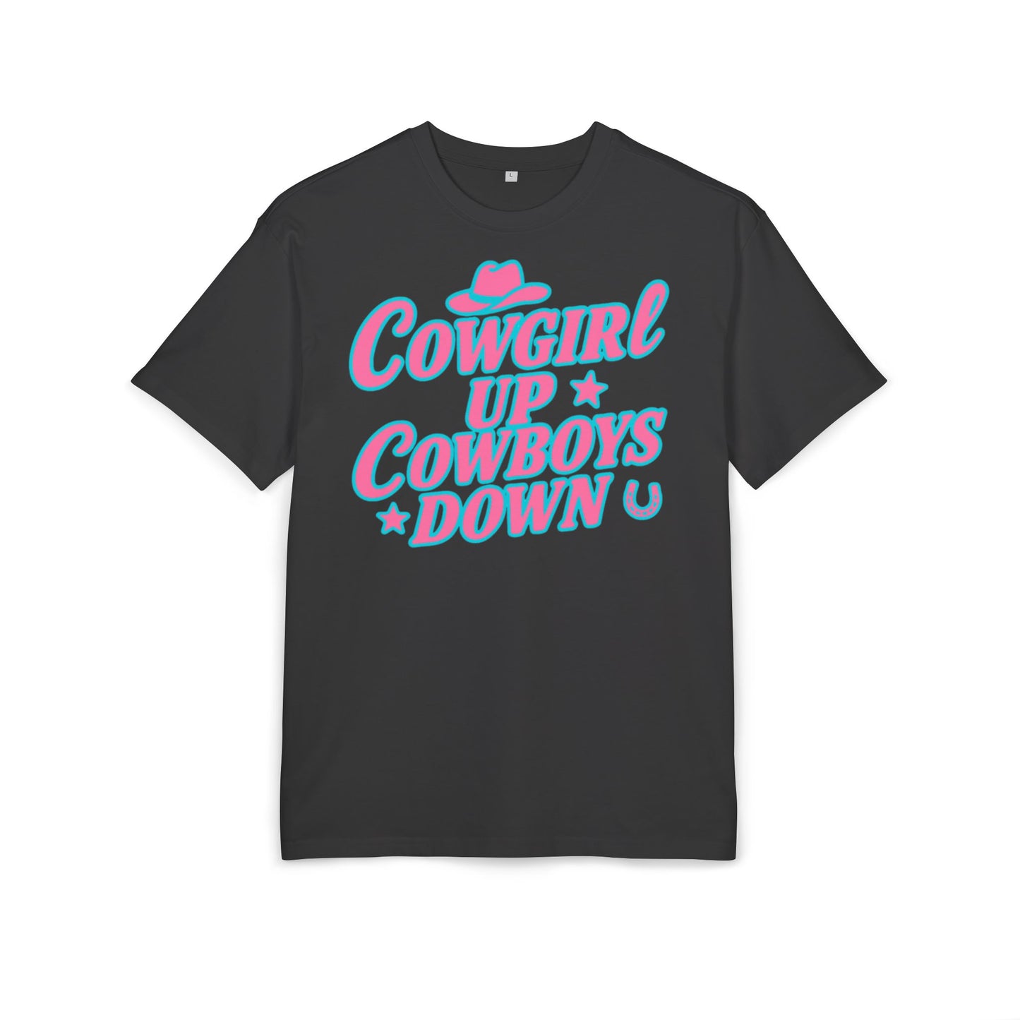Cowgirl Up Cowboys Down Oversize Tee.