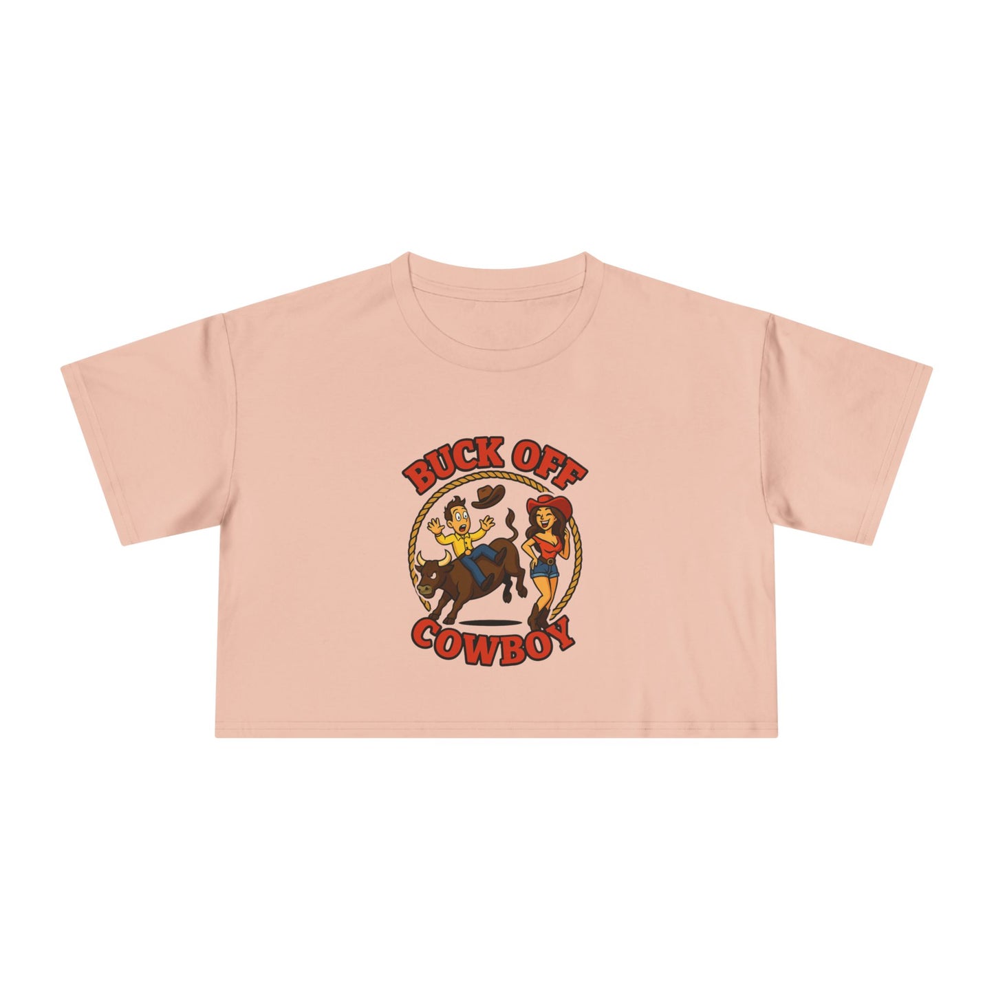 Buck Off Cowboy Crop Tee