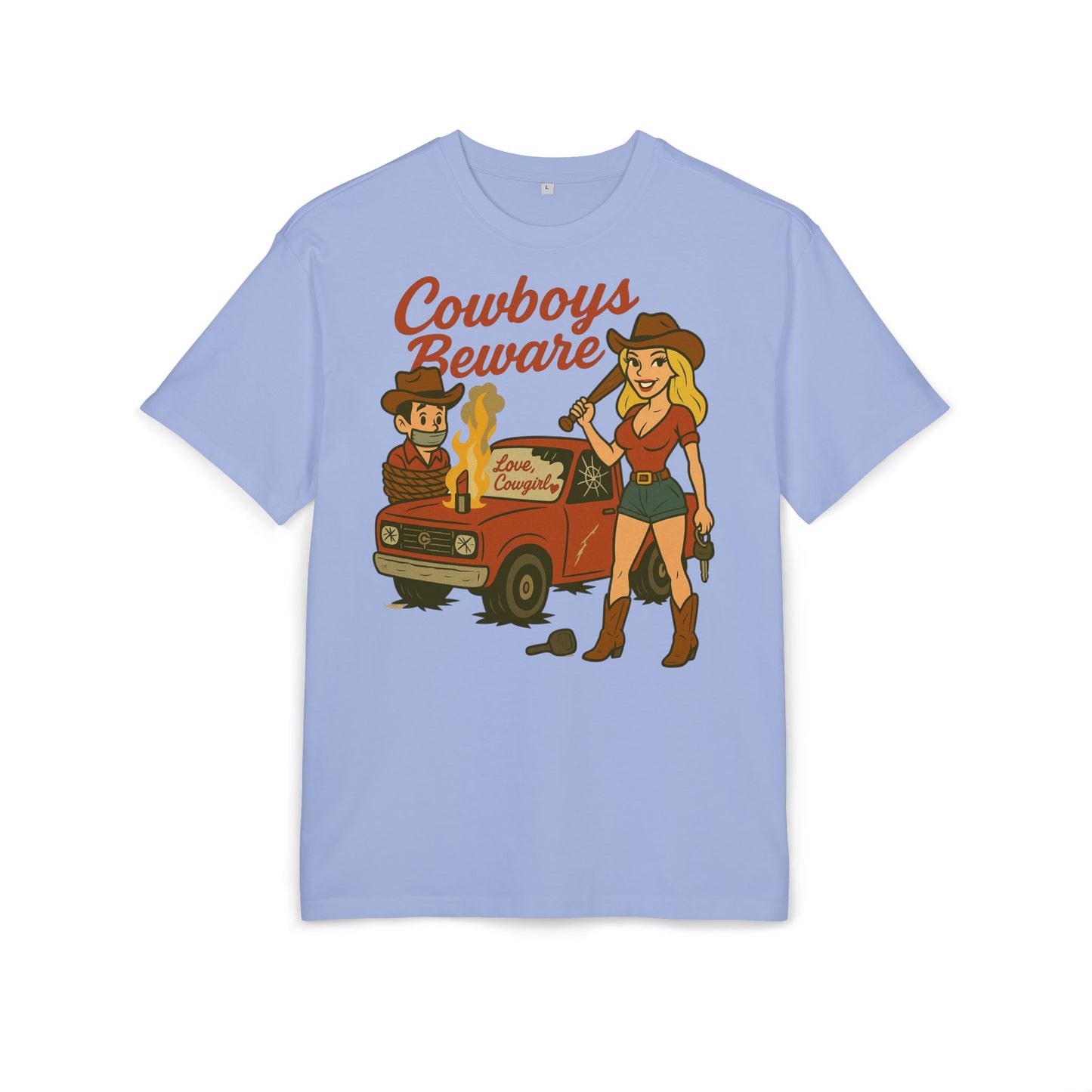 Cowboys Beware Oversize Tee.