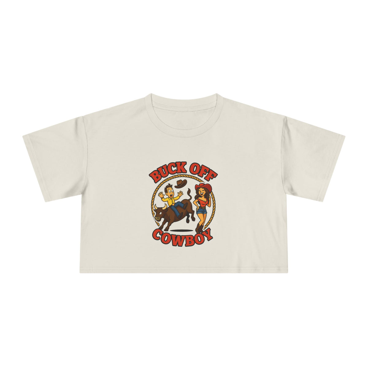 Buck Off Cowboy Crop Tee.