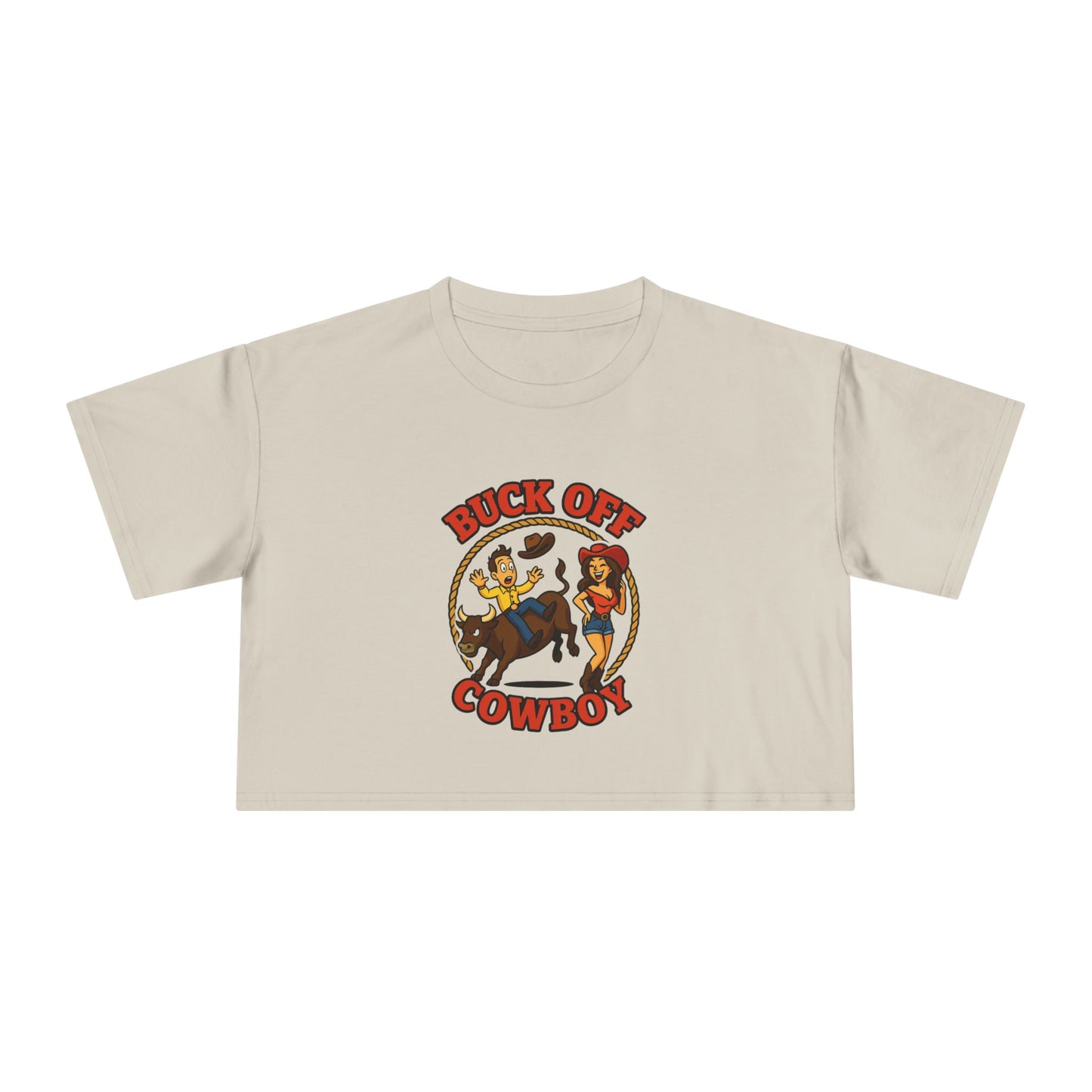 Buck Off Cowboy Crop Tee