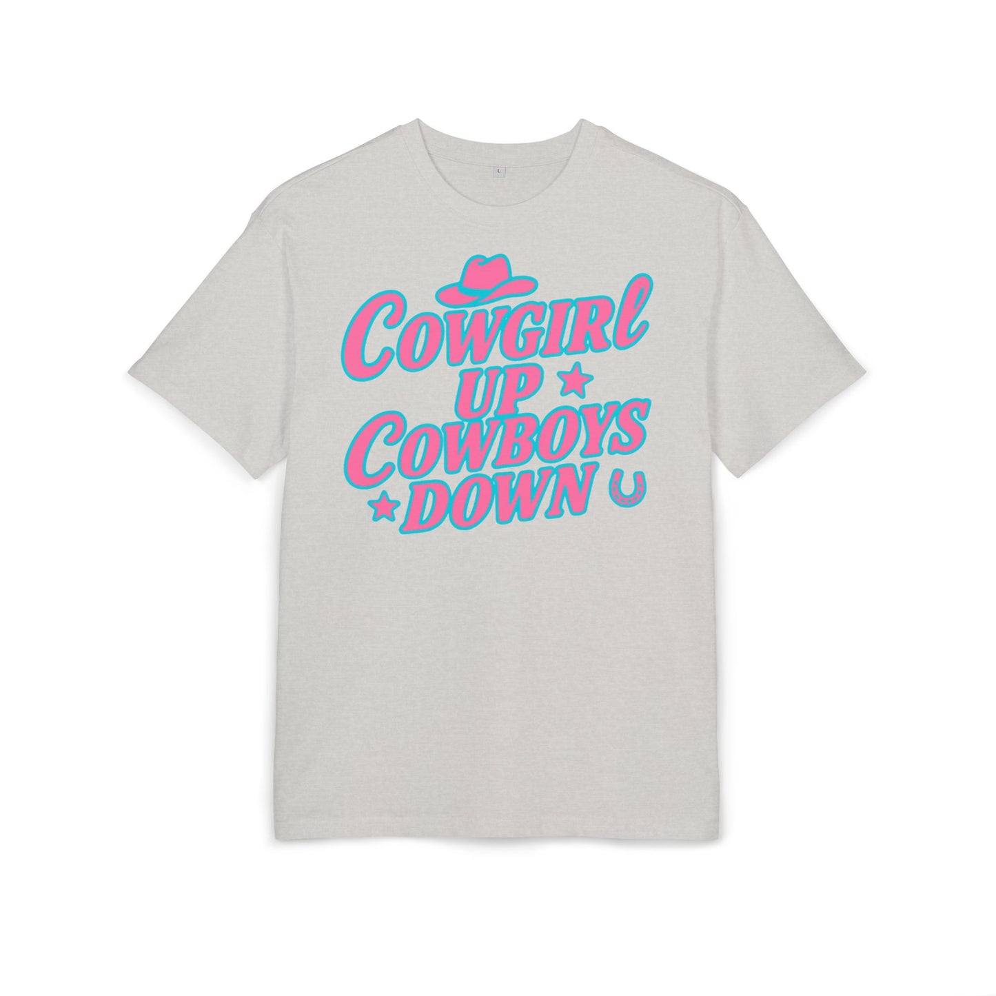 Cowgirl Up Cowboys Down Oversize Tee.
