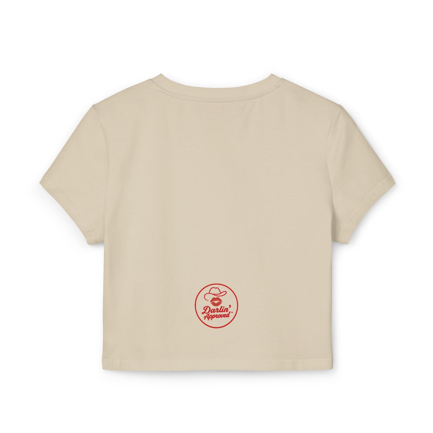 ”Aim Here Cowboy” Women’s Baby Tee.