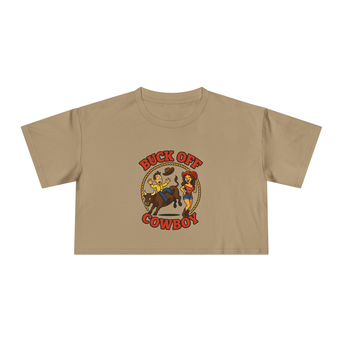 Buck Off Cowboy Crop Tee.