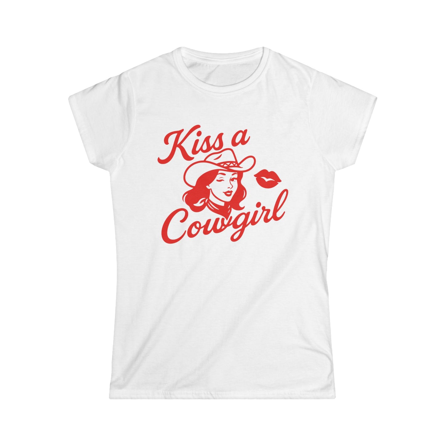 Kiss a Cowgirl Softstyle Tee.