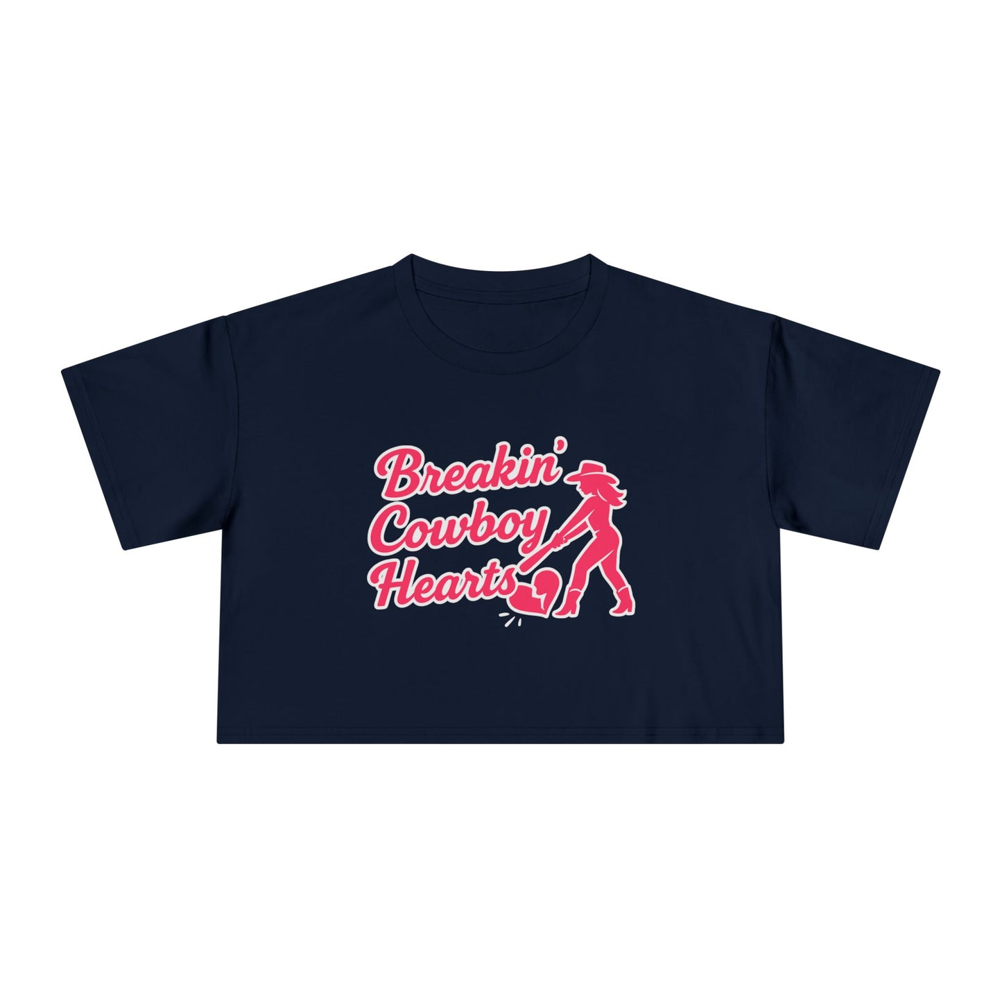 Breakin' Cowboy Hearts Crop Tee.